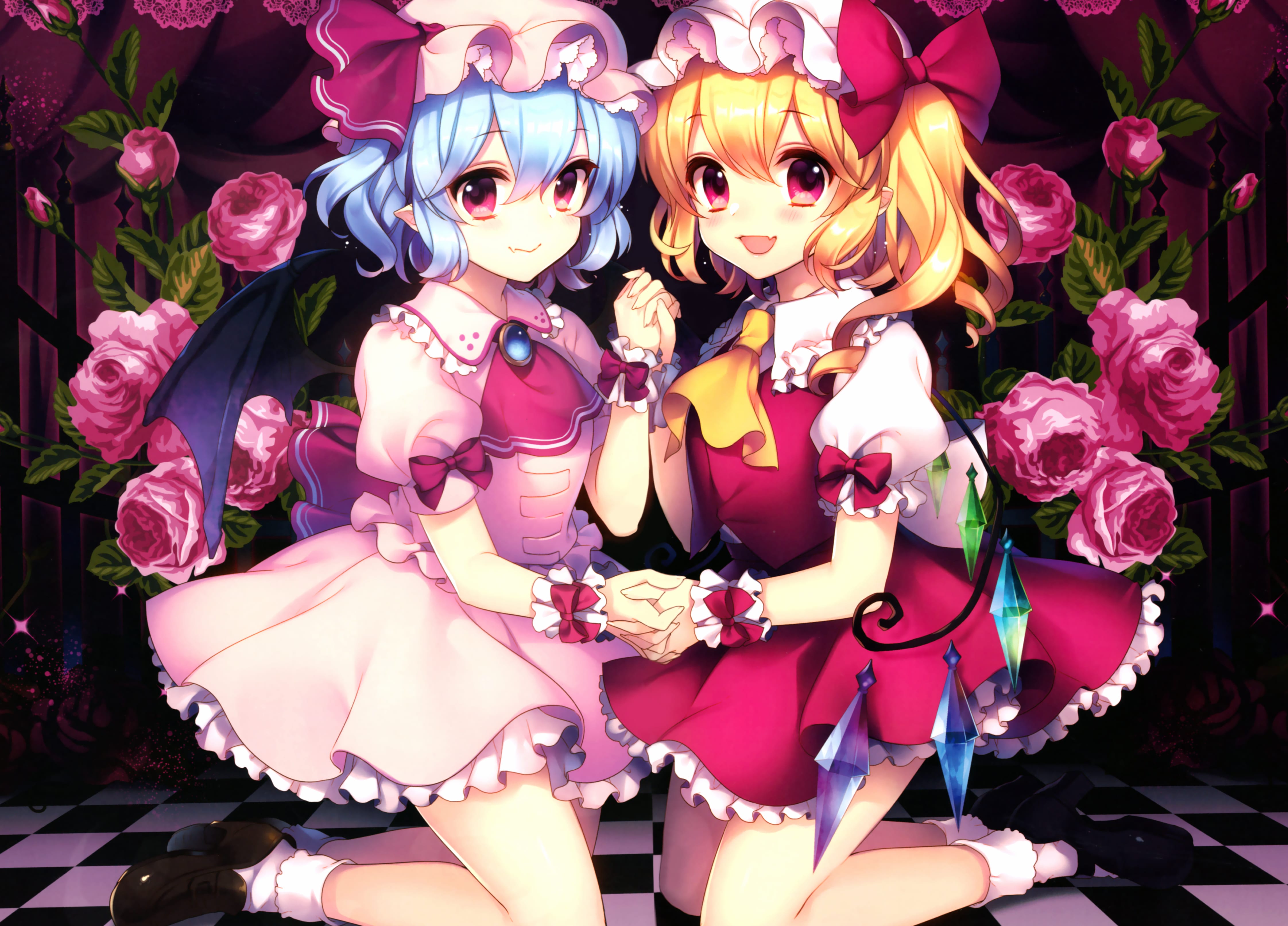 Touhou Remilia & Flandre Scarlet at 1600 x 900 HD size wallpapers HD quality