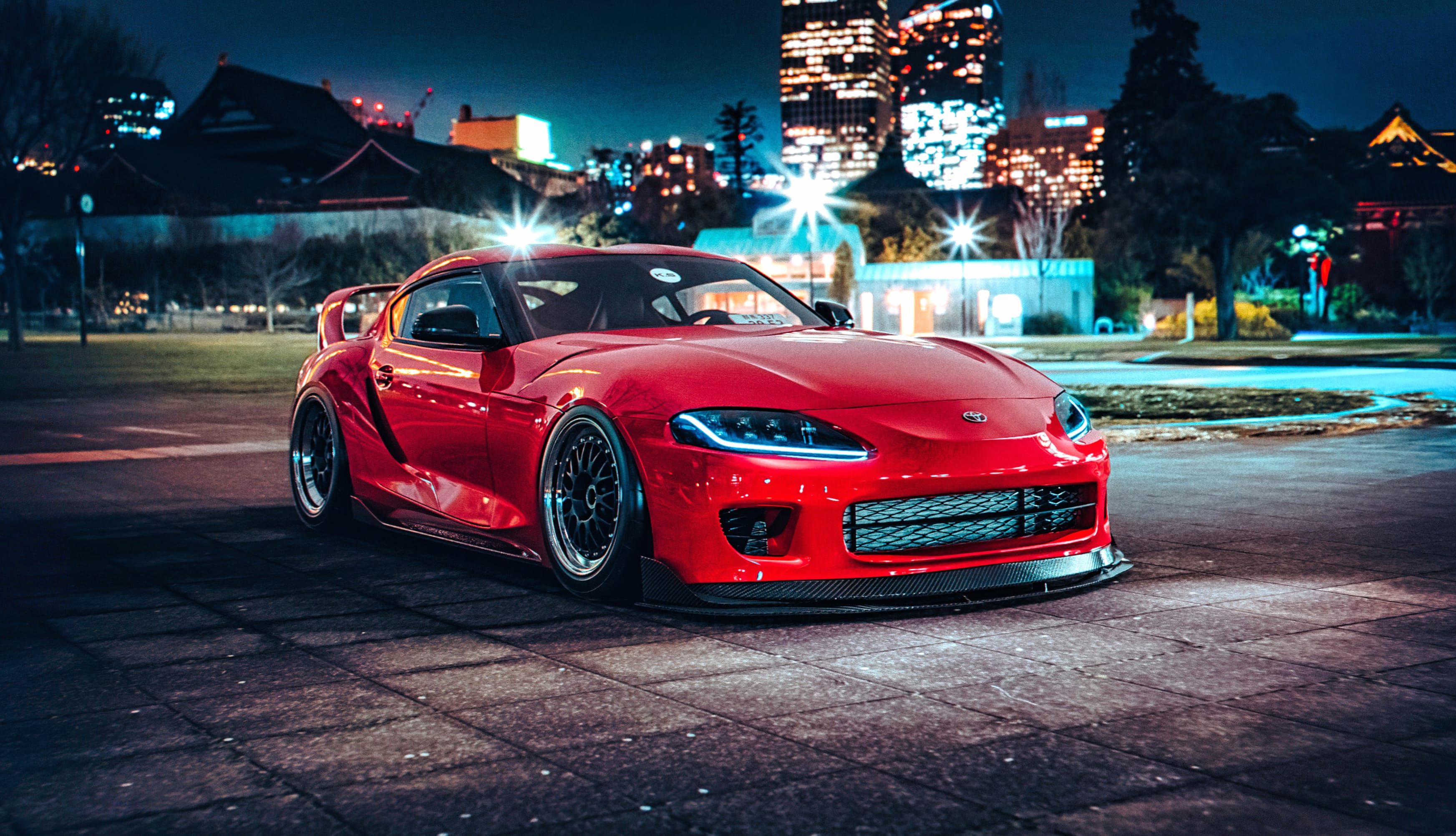 Toyota Supra A90 Red cars wallpapers HD quality