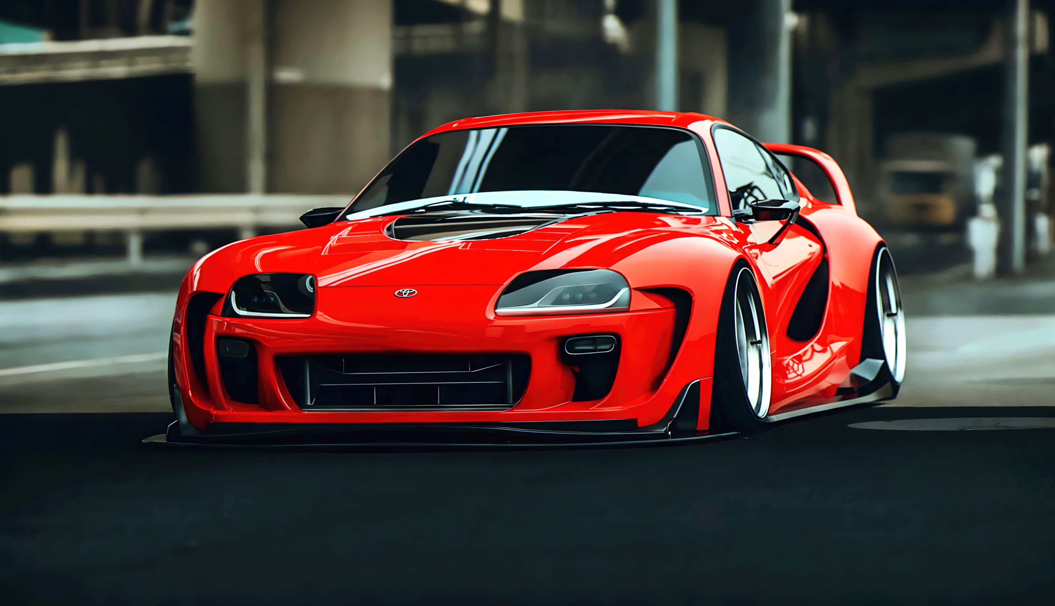 Toyota Supra Mk4 Widebody at 320 x 480 iPhone size wallpapers HD quality