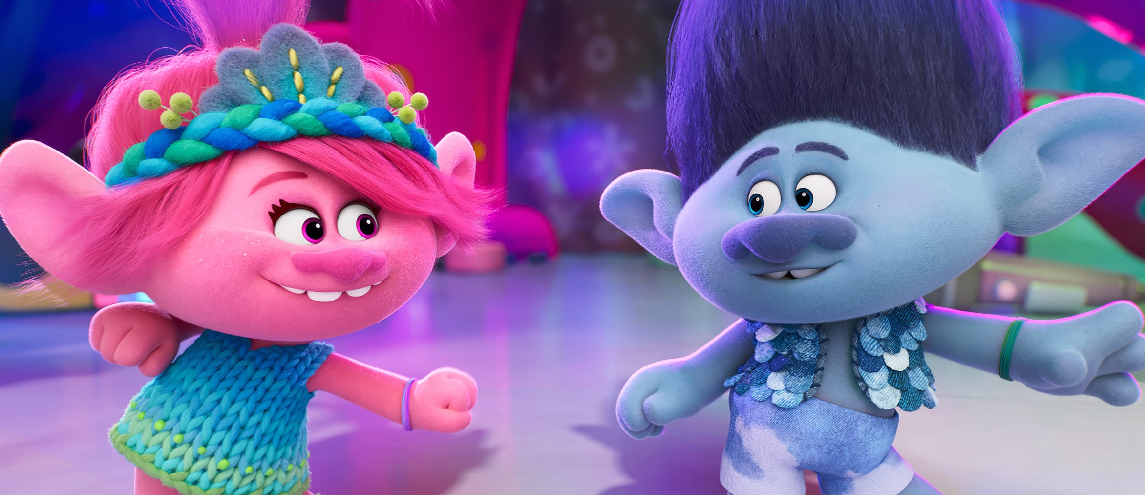 Trolls United - Cheerful Animated Friends at 320 x 480 iPhone size wallpapers HD quality