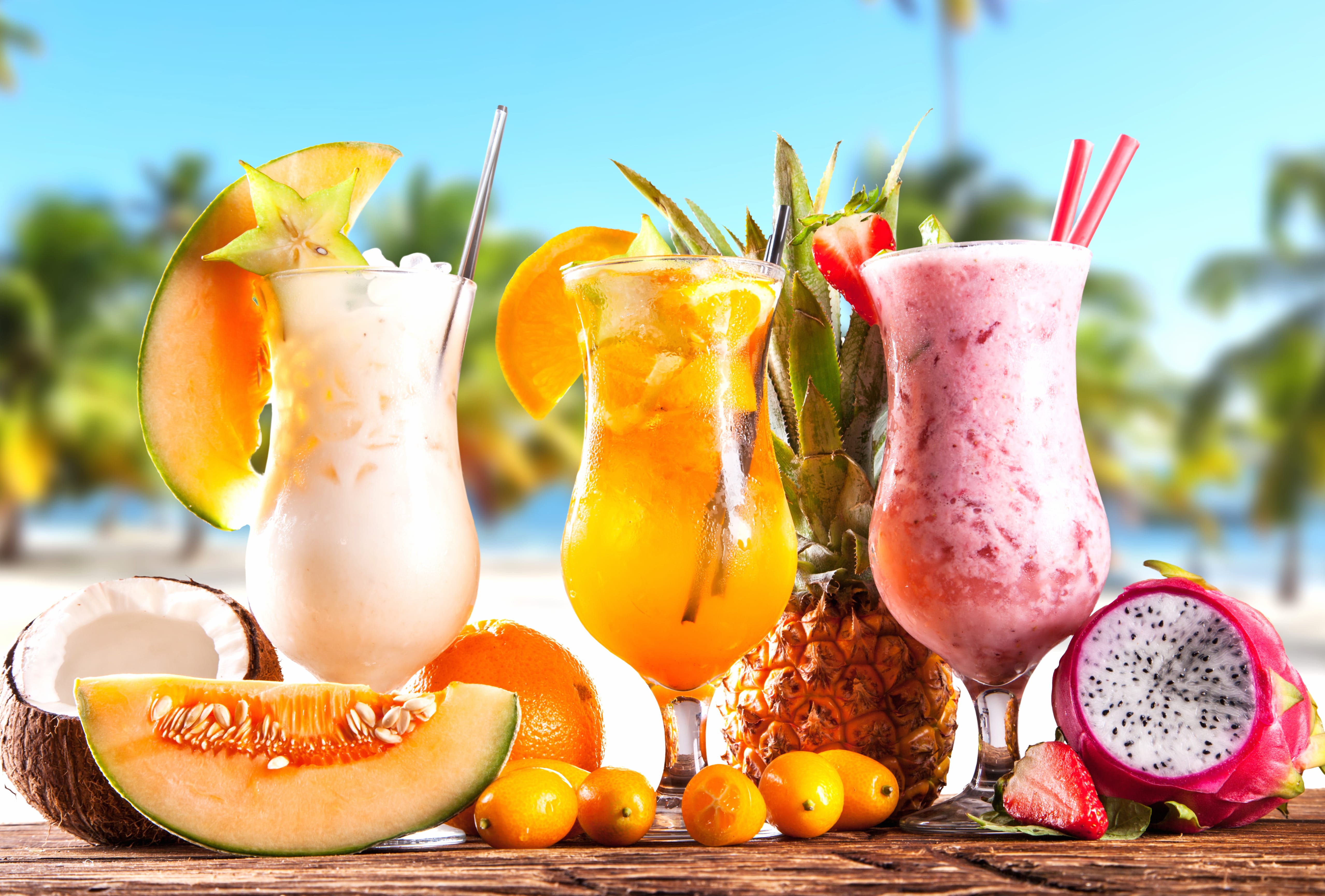 Tropical Fruit Cocktails wallpapers HD quality