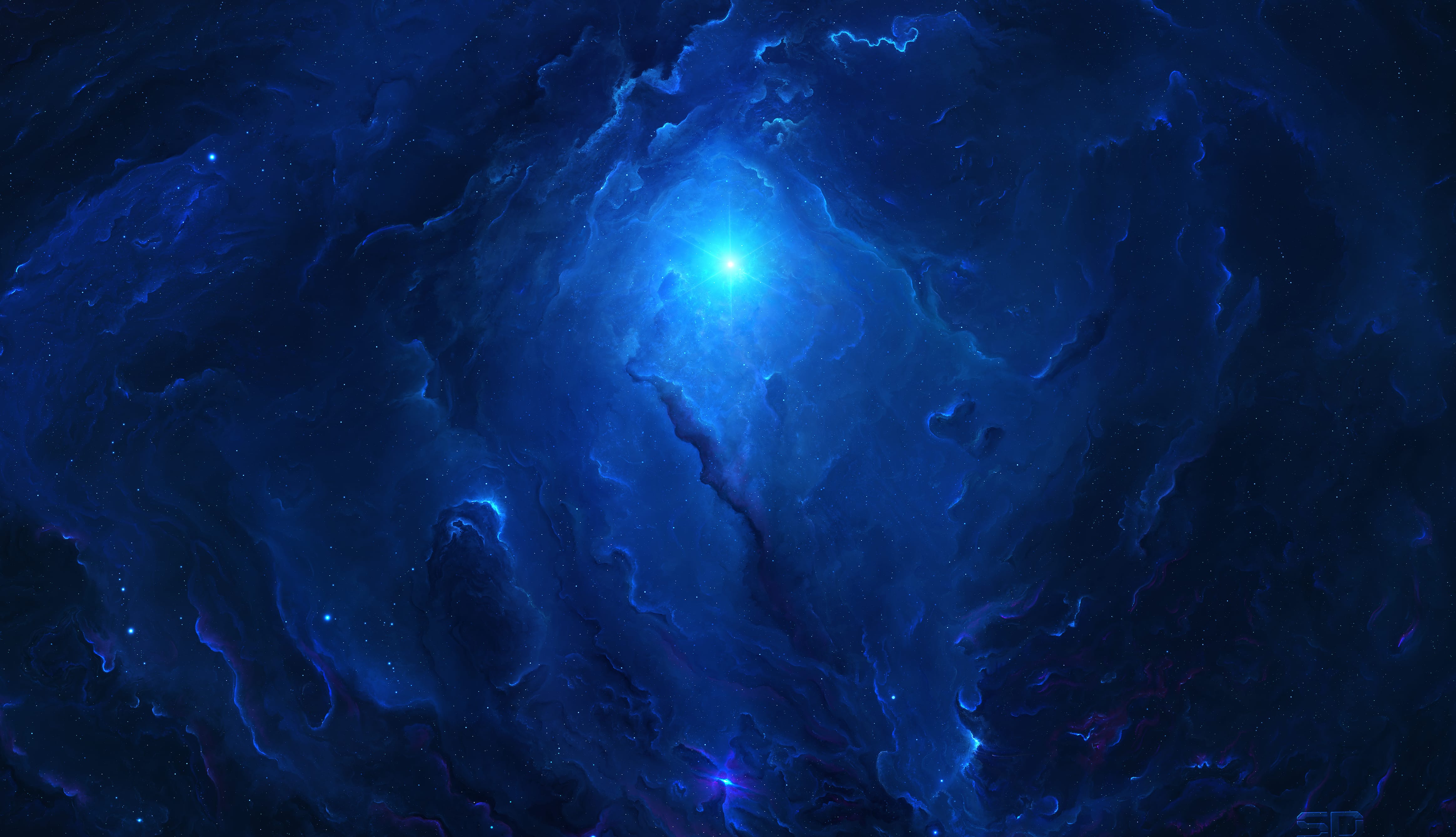 Undersea Temple Nebula at 1024 x 1024 iPad size wallpapers HD quality