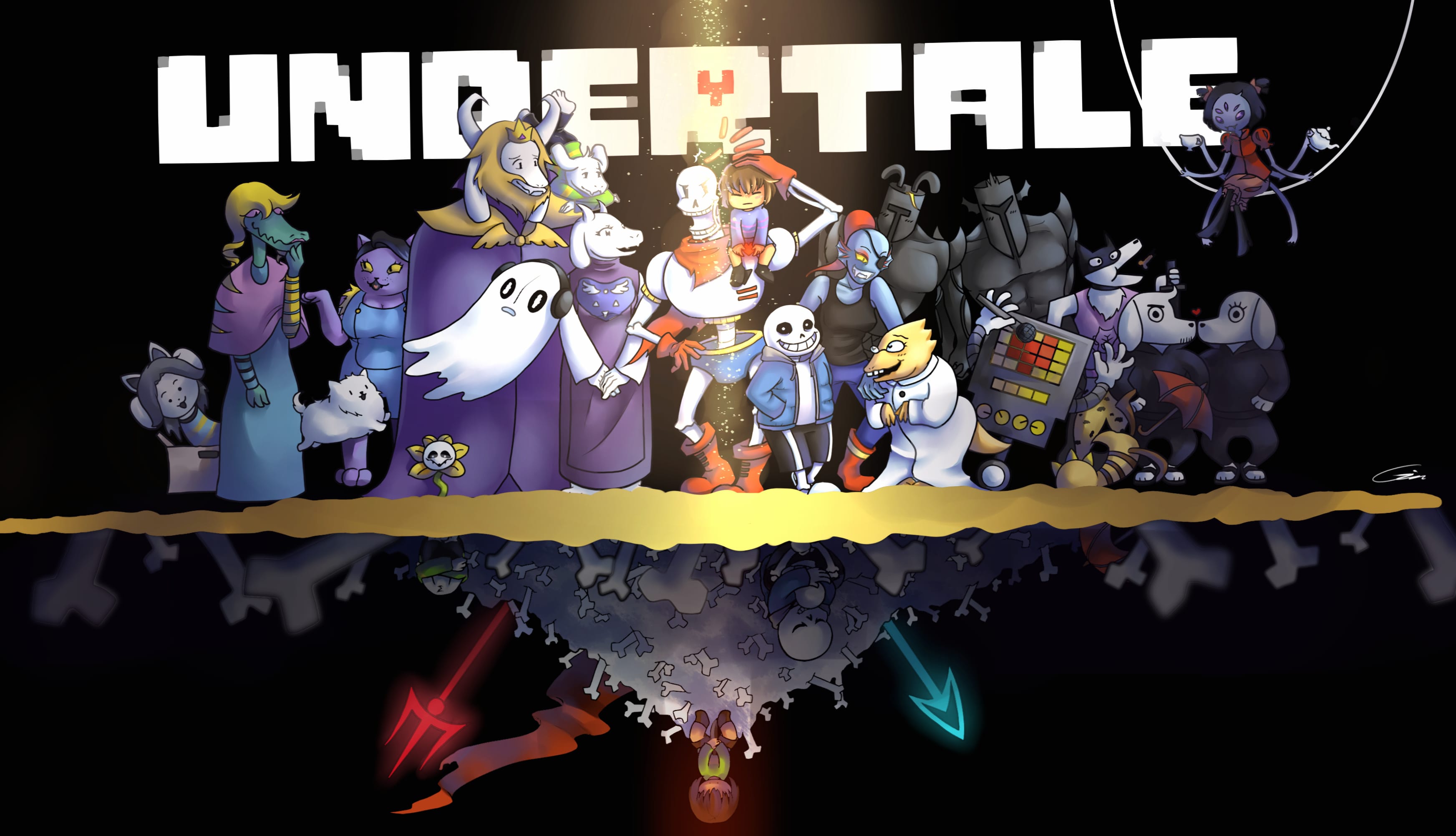 Undertale HD Video Game Wallpaper at 320 x 480 iPhone size wallpapers HD quality