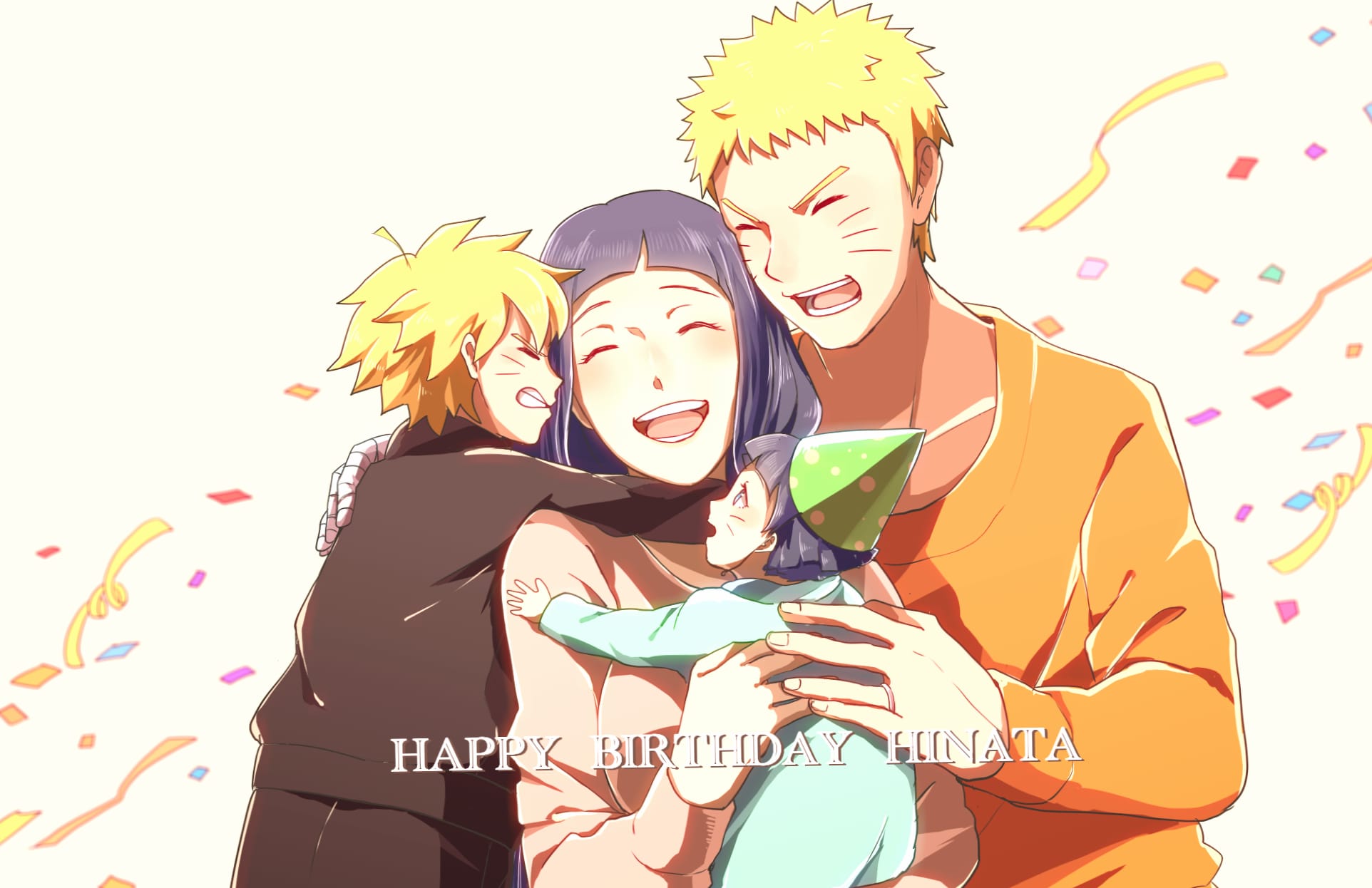 Uzumaki Family Celebration at 1024 x 1024 iPad size wallpapers HD quality