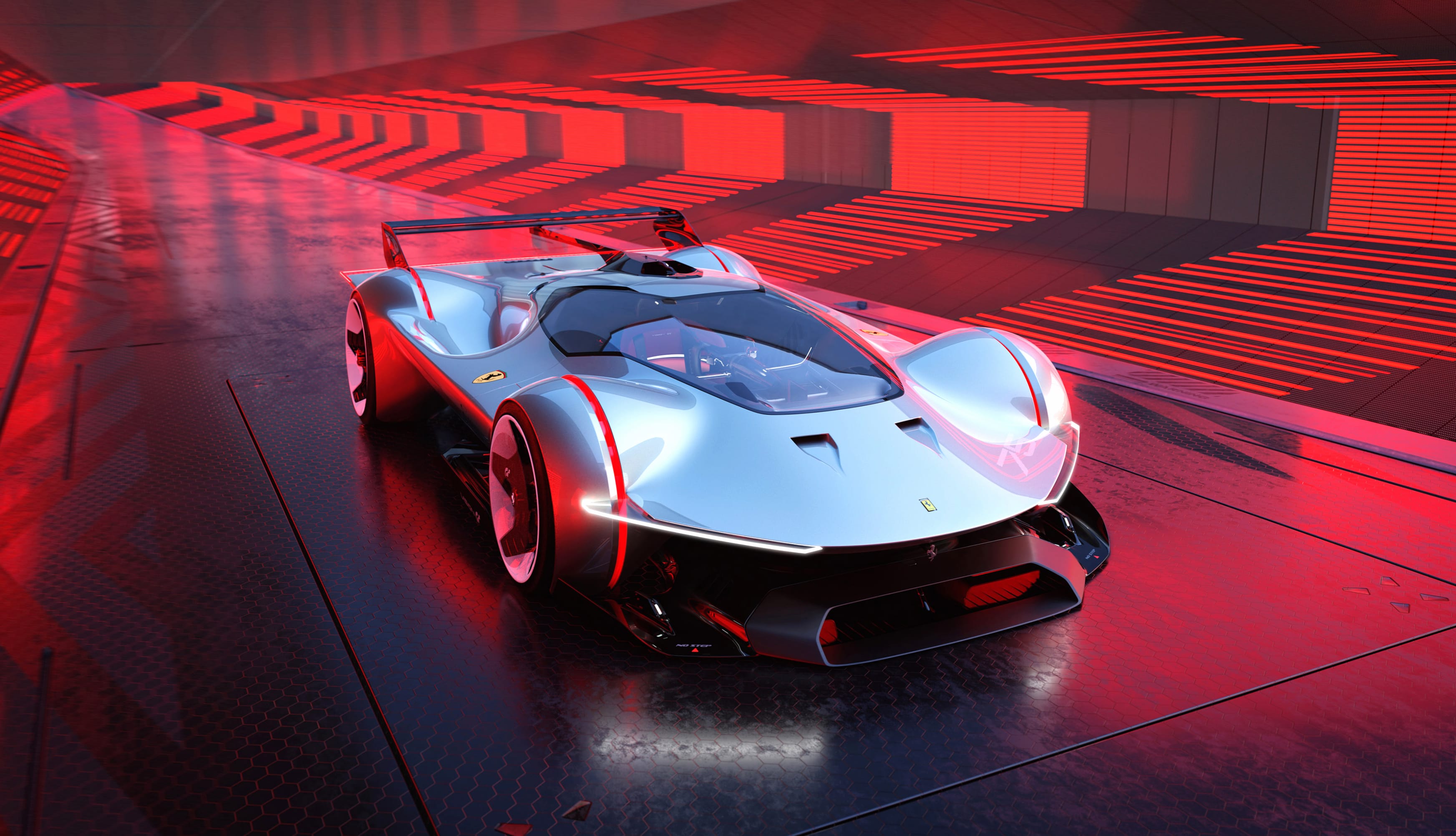 Vehicle Ferrari Vision Gran Turismo at 2048 x 2048 iPad size wallpapers HD quality