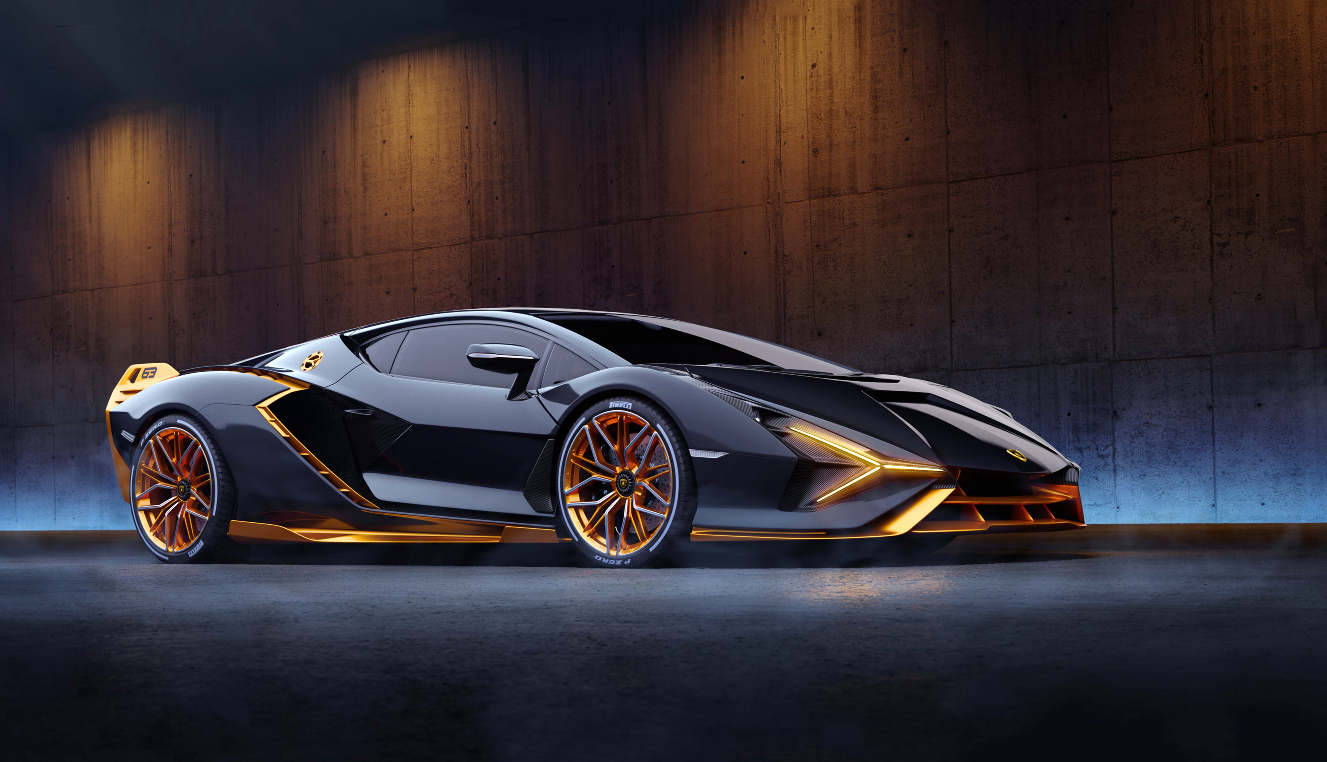 Vehicle Lamborghini Sián FKP 37 at 2048 x 2048 iPad size wallpapers HD quality