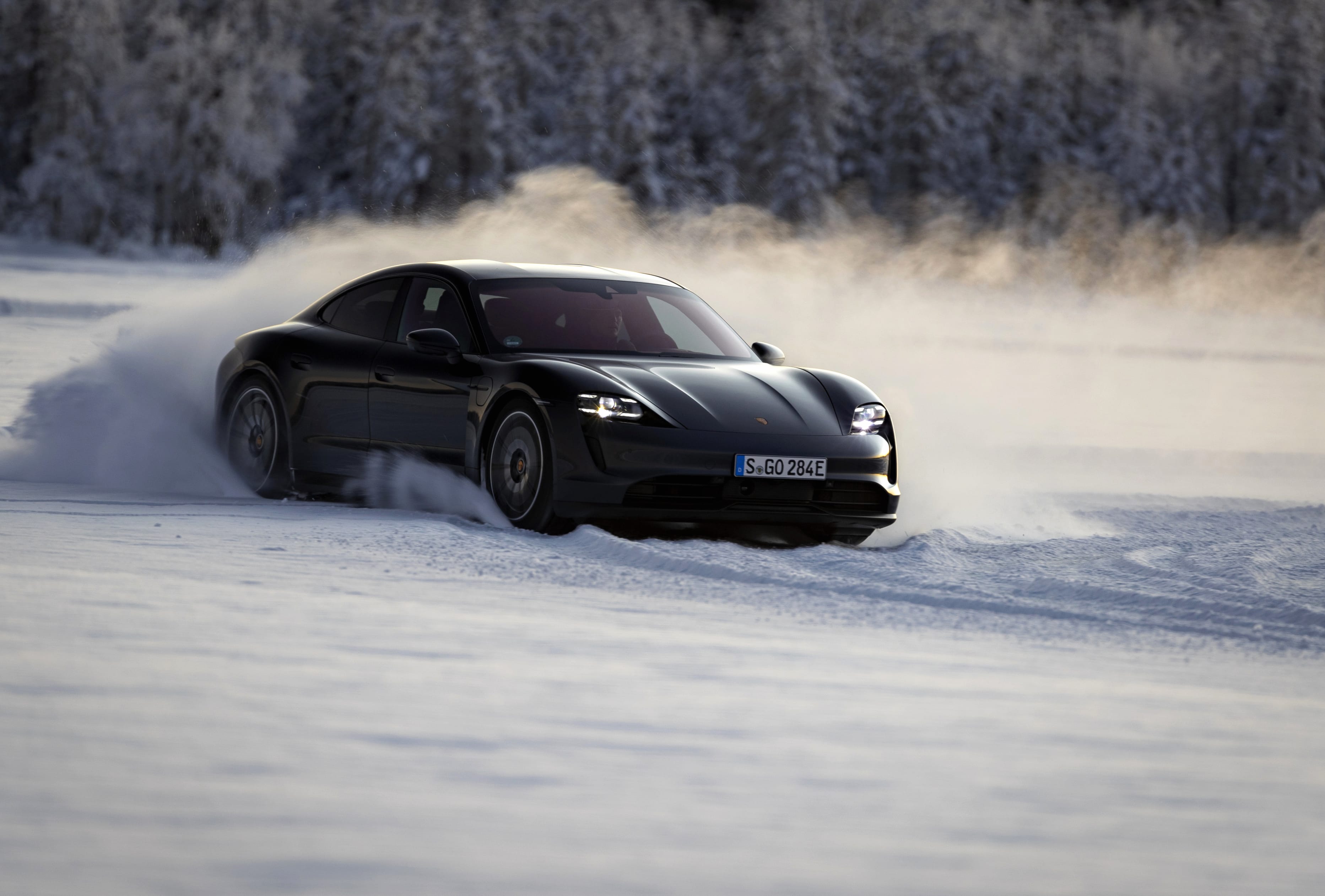 Vehicle Porsche Taycan 4S at 1366 x 768 HD size wallpapers HD quality