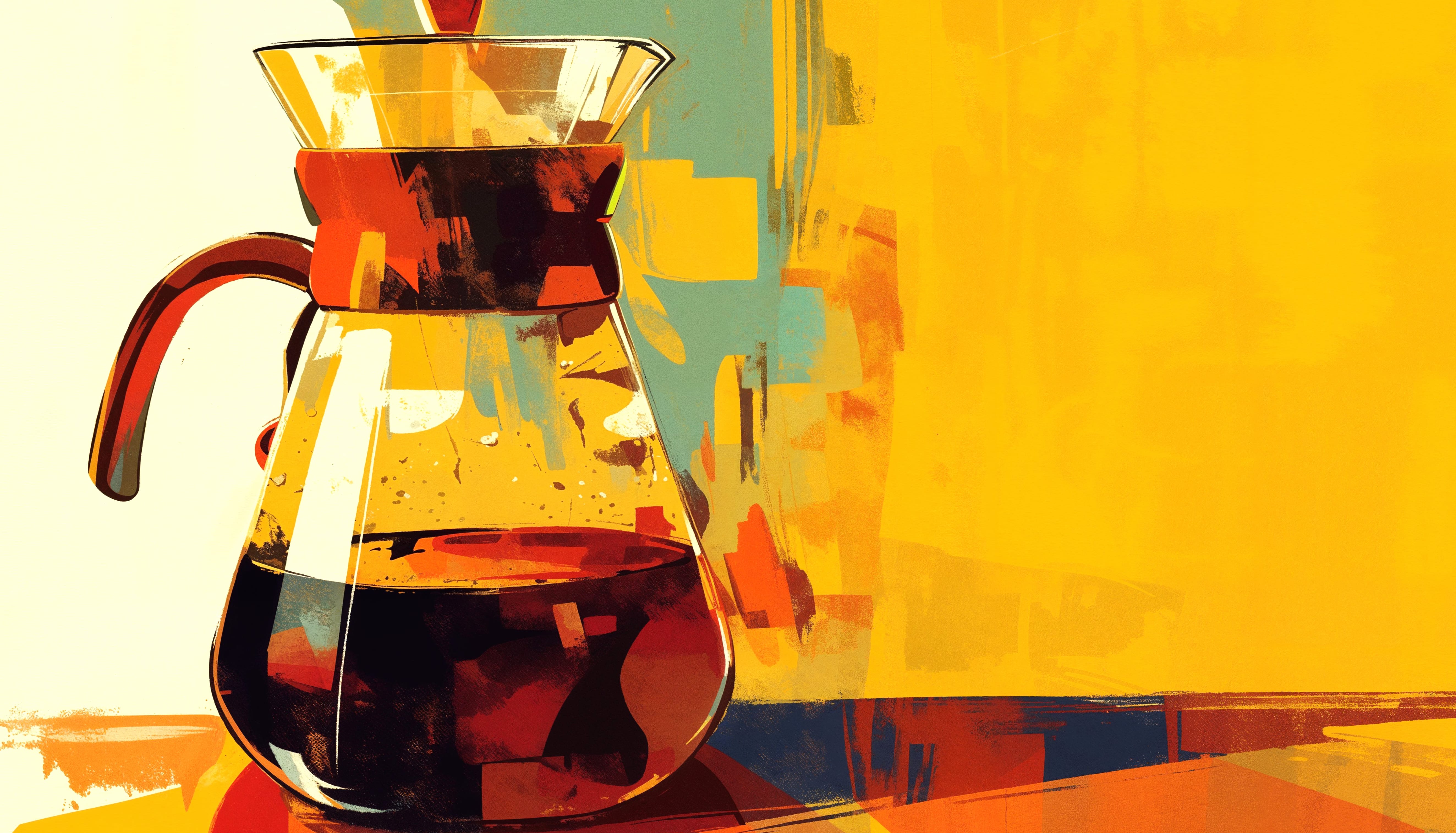 Vibrant Coffee Art in HD at 2560 x 1440 HD size wallpapers HD quality