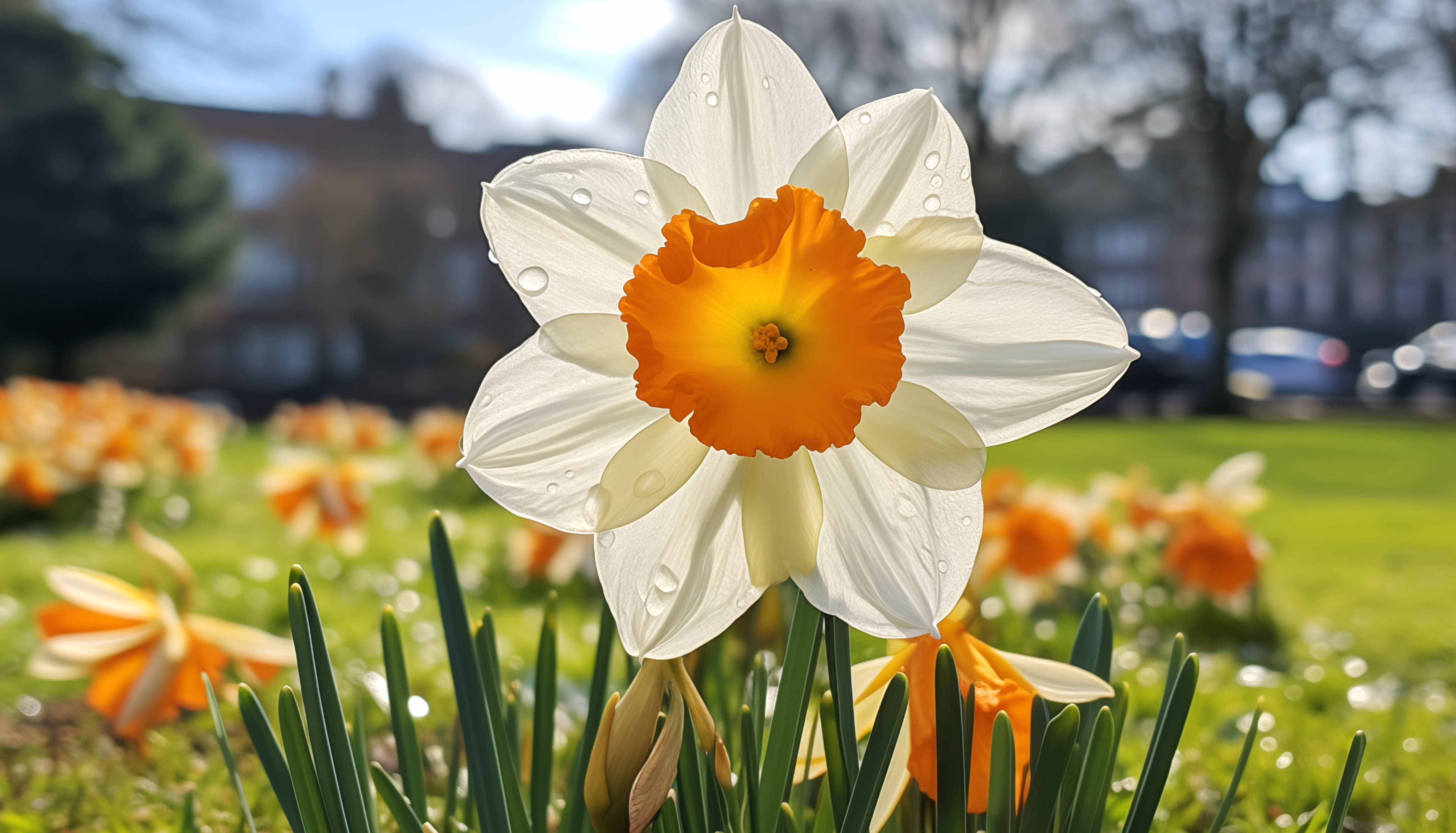 Vibrant Daffodil Bloom HD Desktop Wallpaper wallpapers HD quality