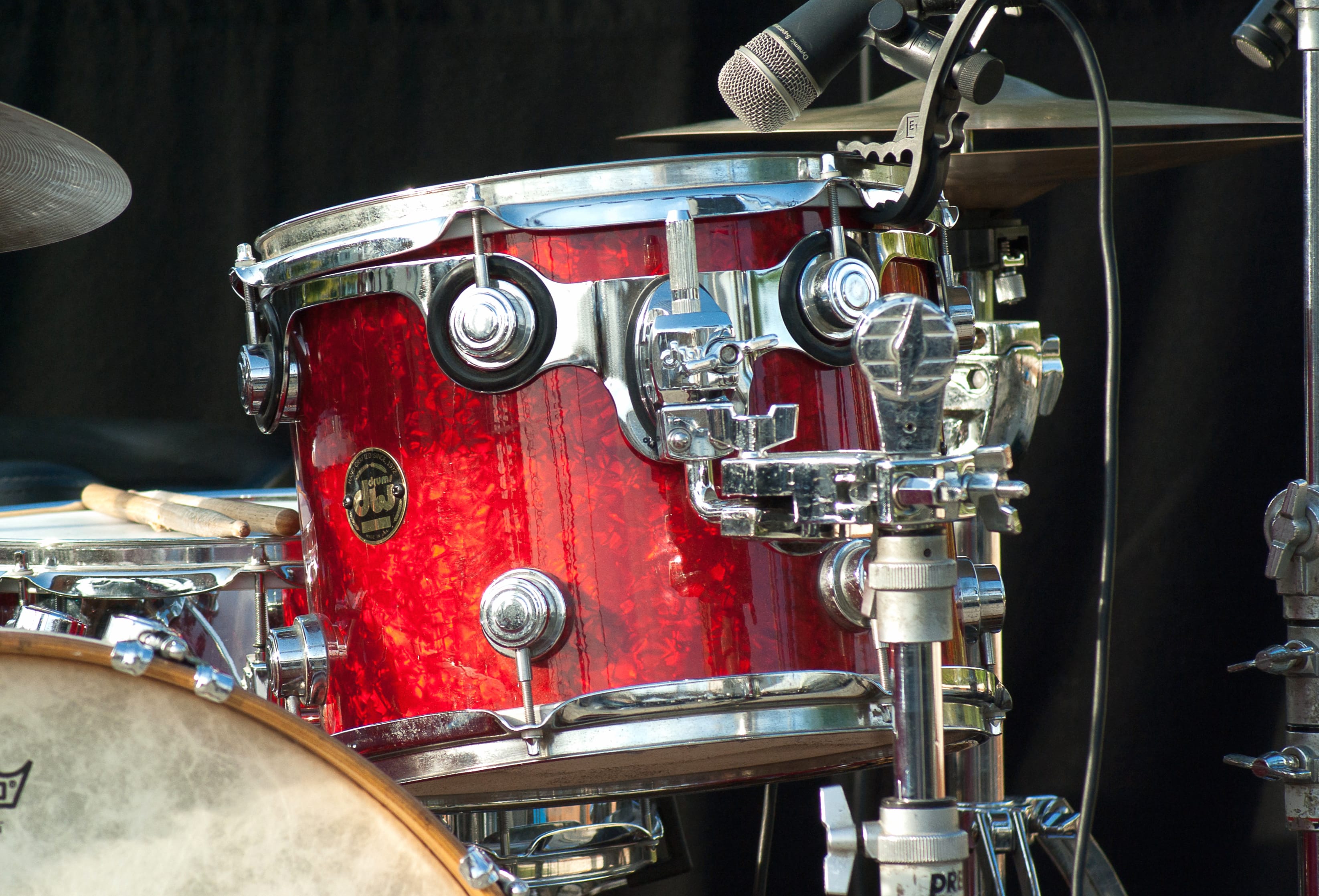 Vibrant Drum Set Unleash the Music wallpapers HD quality