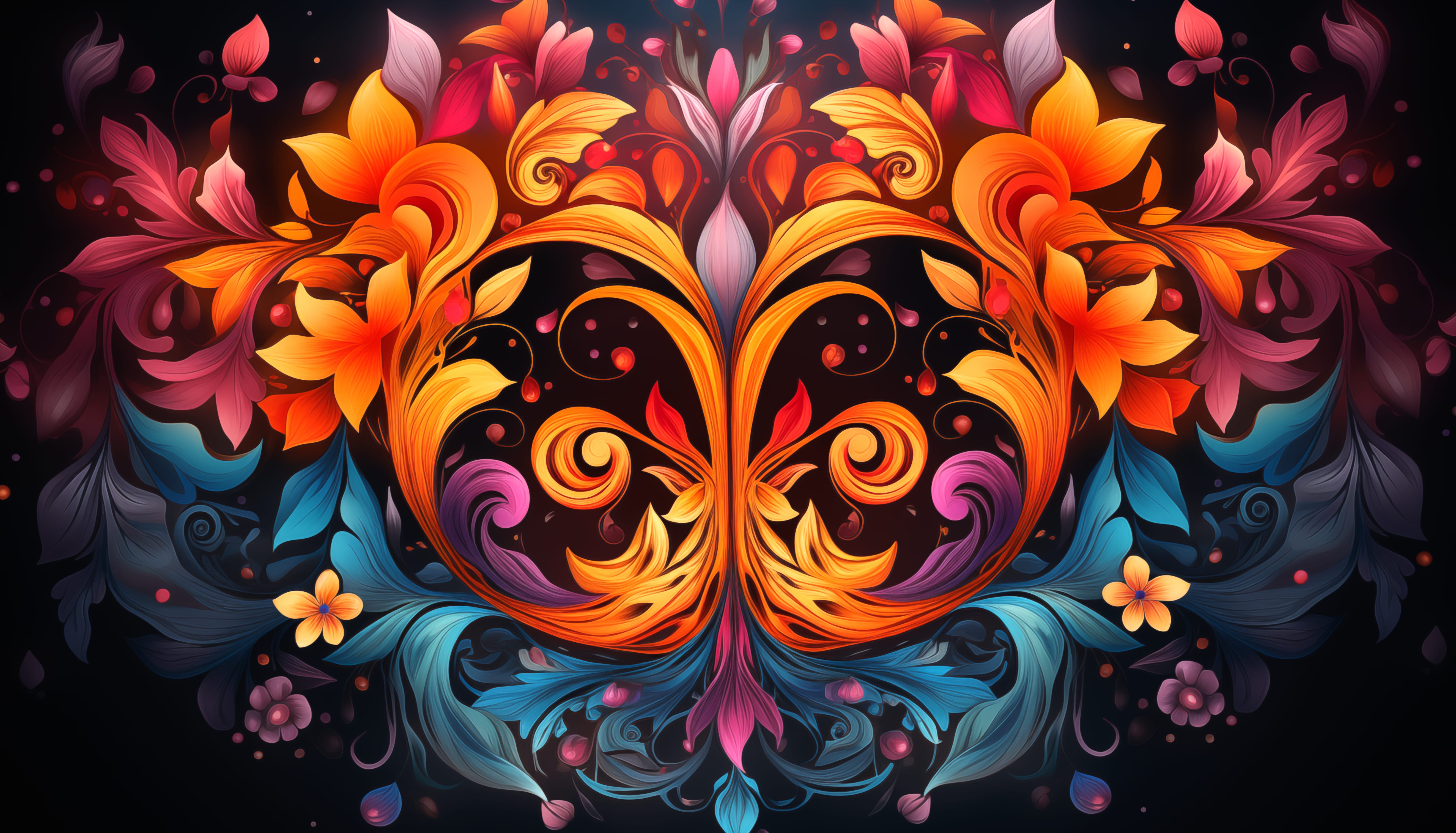 Vibrant Floral Symphony at 640 x 960 iPhone 4 size wallpapers HD quality