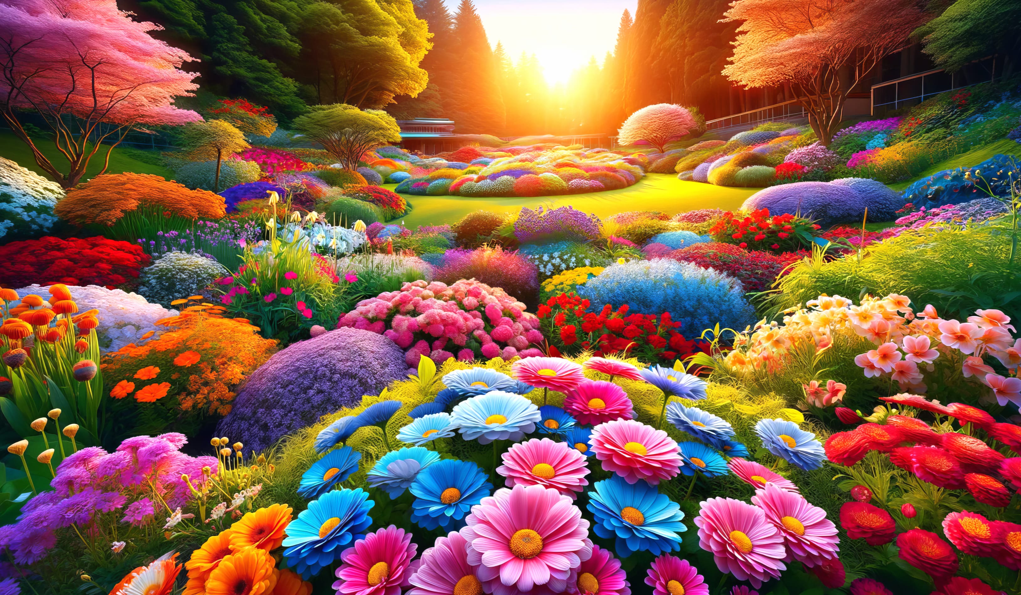 Vibrant Flower Garden wallpapers HD quality