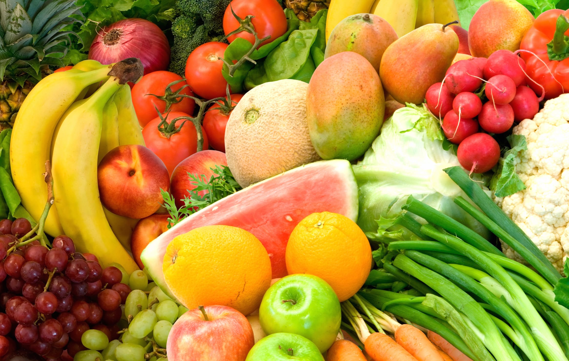 Vibrant Fruit and Vegetable Medley - wallpapers HD quality