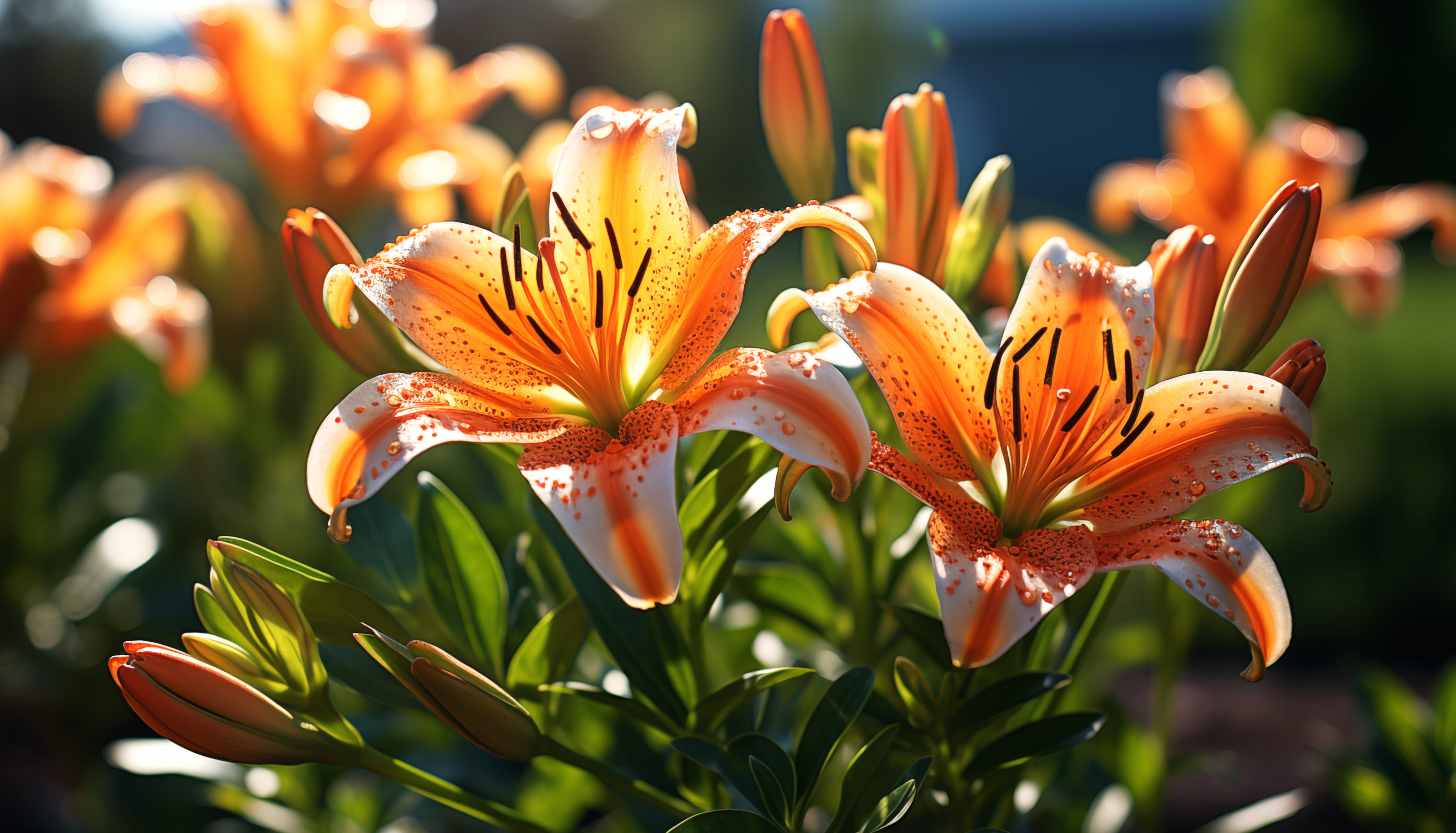 Vibrant HD Lily Flower Wallpaper for Desktop Backgrounds at 1024 x 1024 iPad size wallpapers HD quality