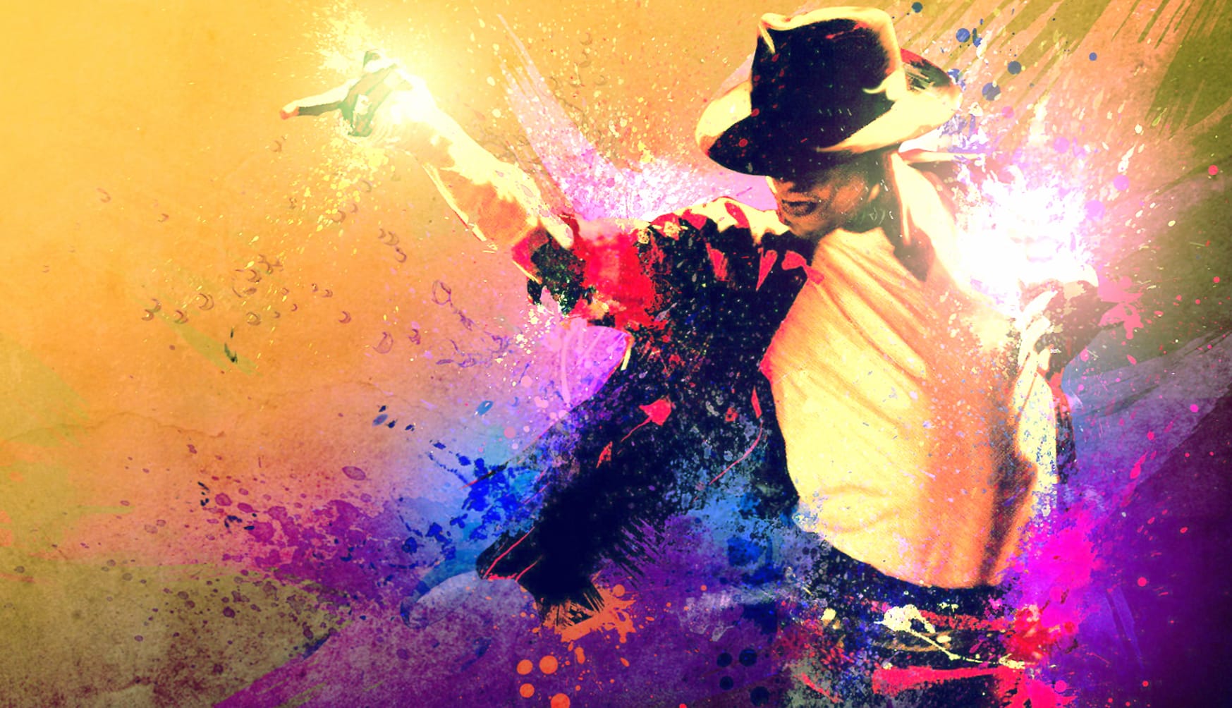 Vibrant Michael Jackson A Tribute to Music Legend at 1024 x 1024 iPad size wallpapers HD quality