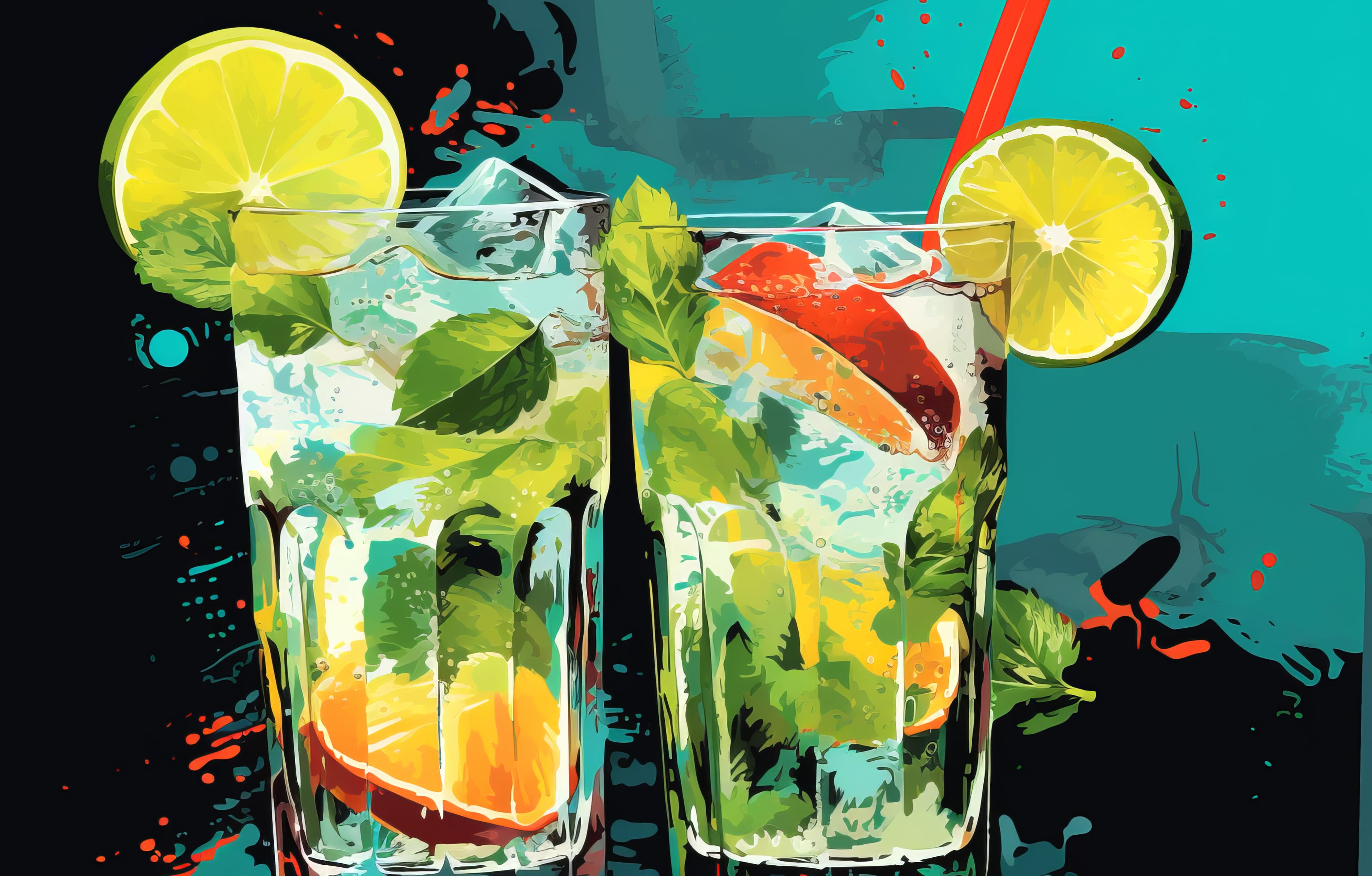 Vibrant Mojito Cocktail wallpapers HD quality