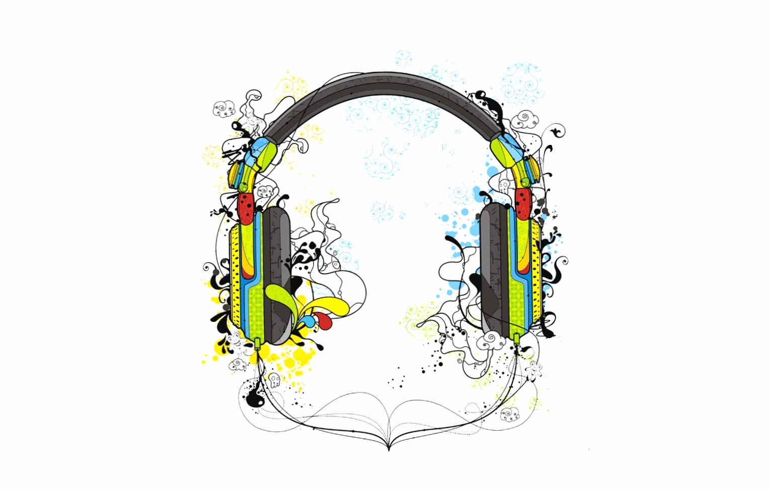 Vibrant Music Vibes - with Headphones wallpapers HD quality