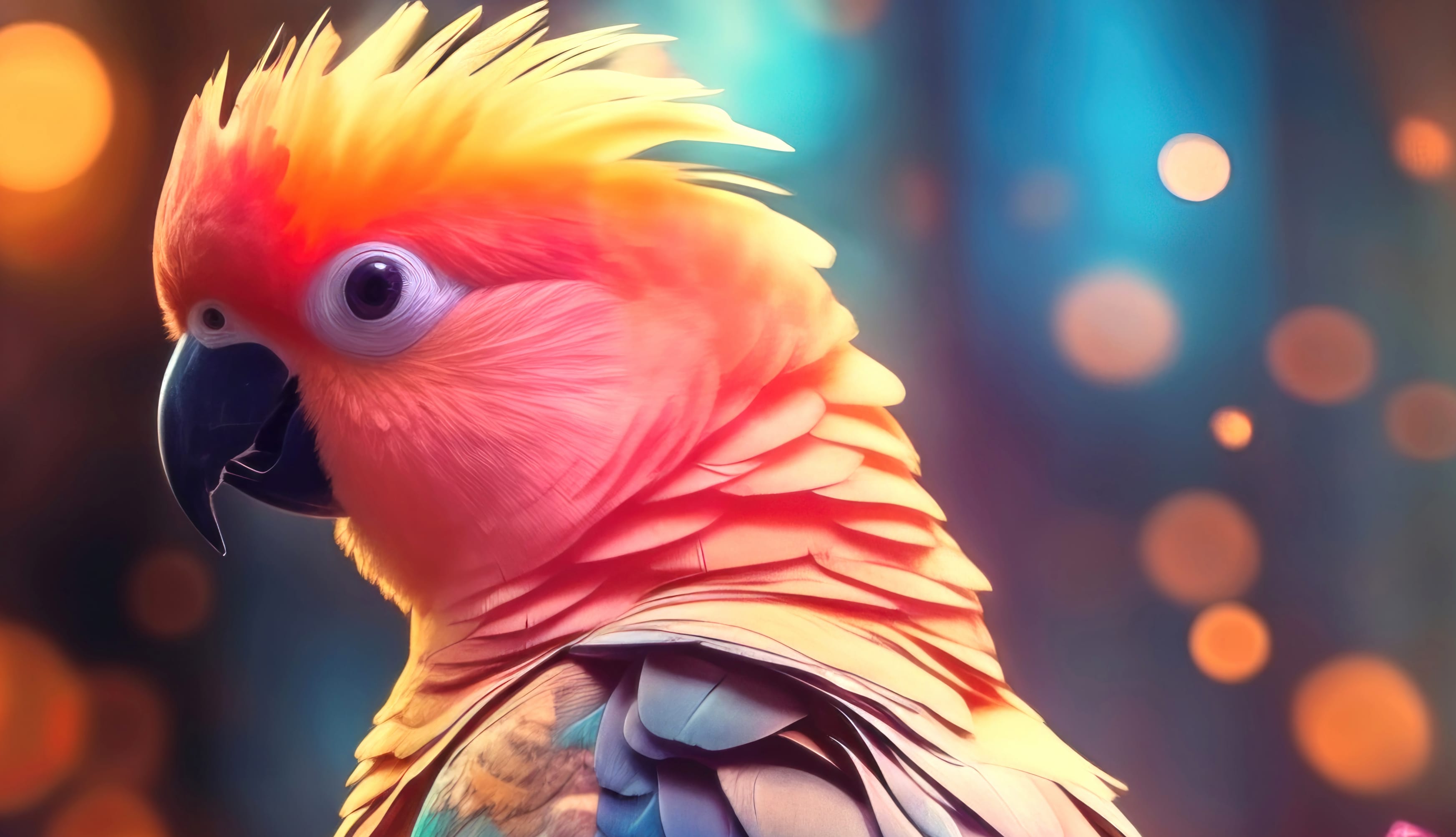 Vibrant Parrot - Exotic Bird Desktop Background at 1920 x 1080 HD size wallpapers HD quality