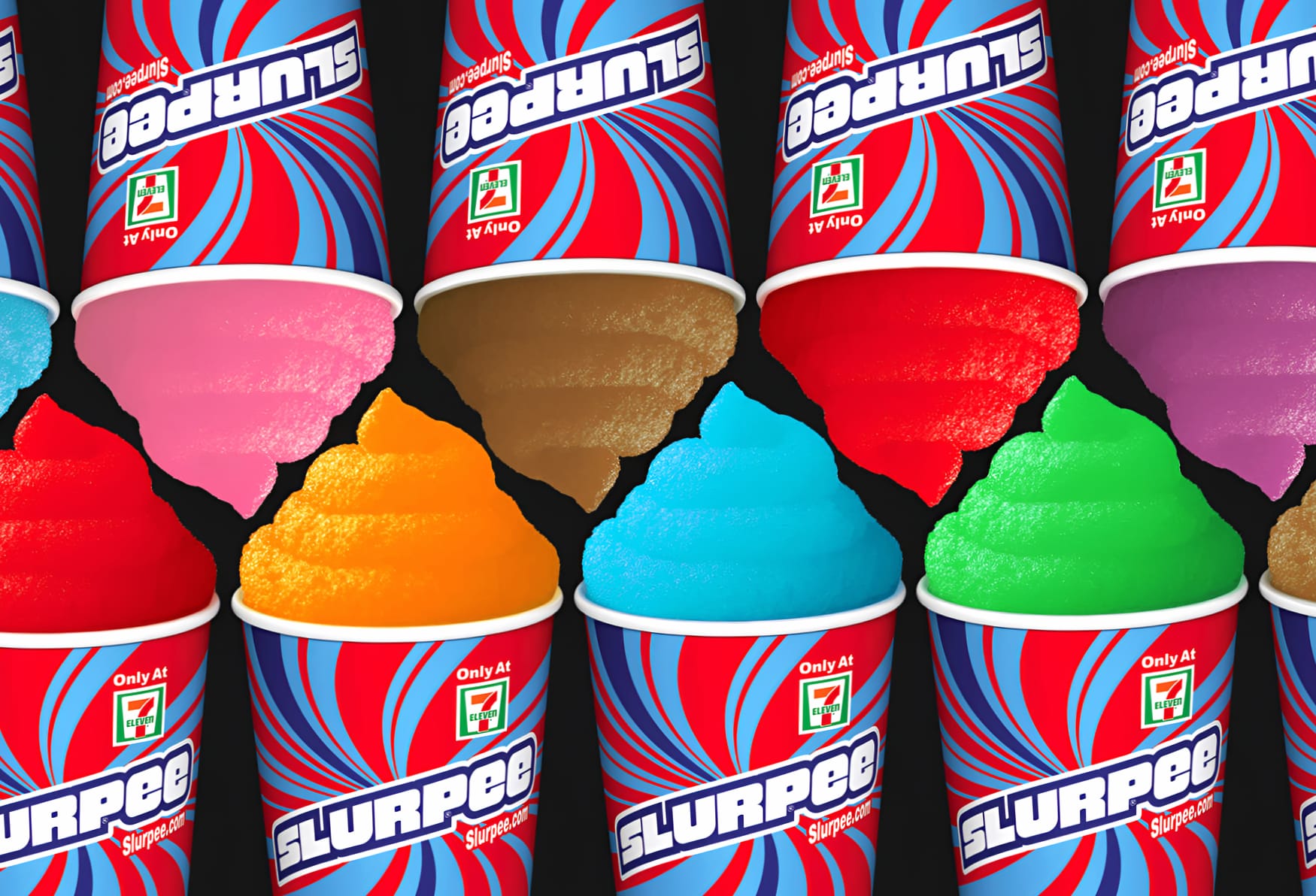 Vibrant Slurpee Array HD Desktop Wallpaper at 320 x 480 iPhone size wallpapers HD quality