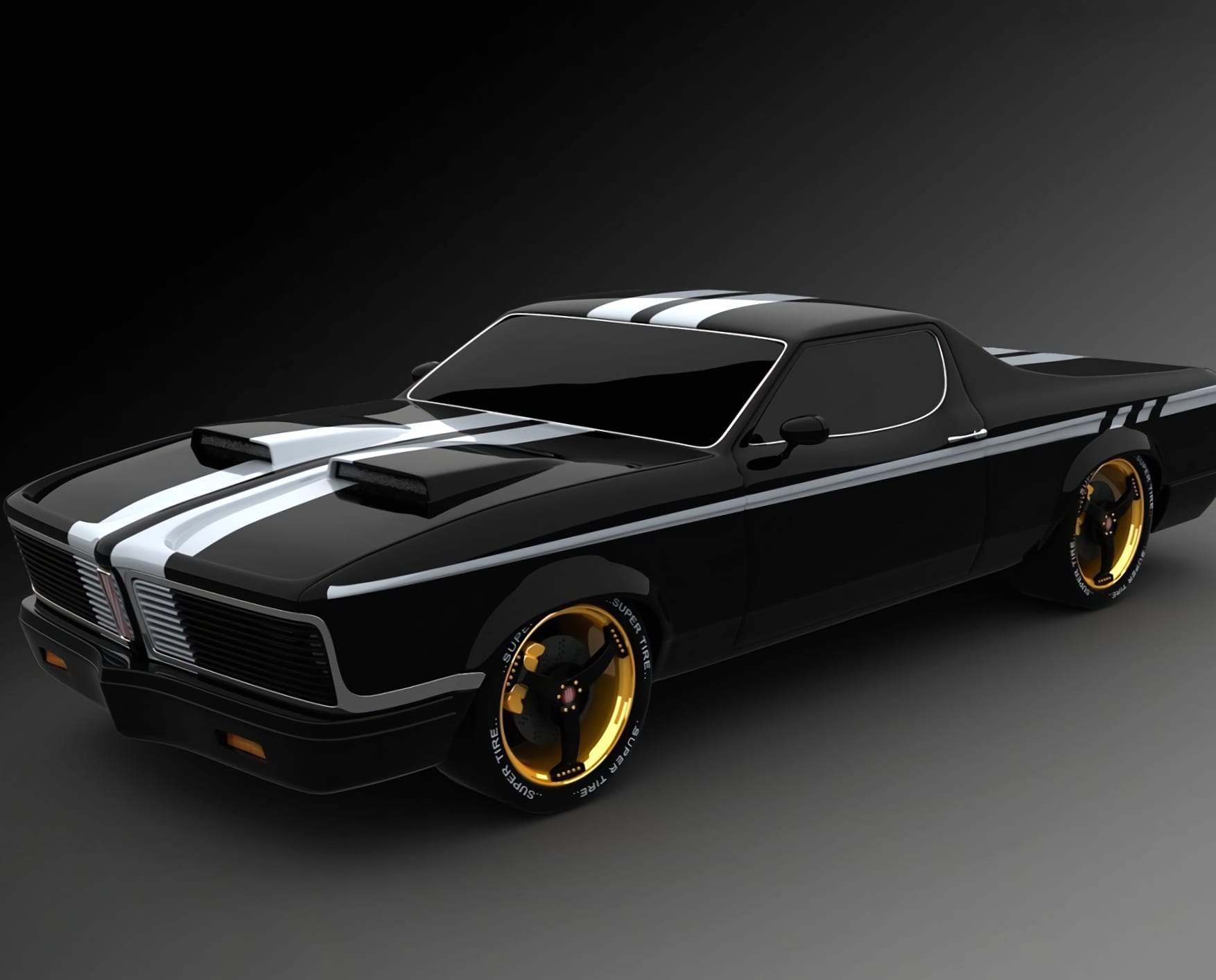 Vintage Muscle Car at 320 x 480 iPhone size wallpapers HD quality