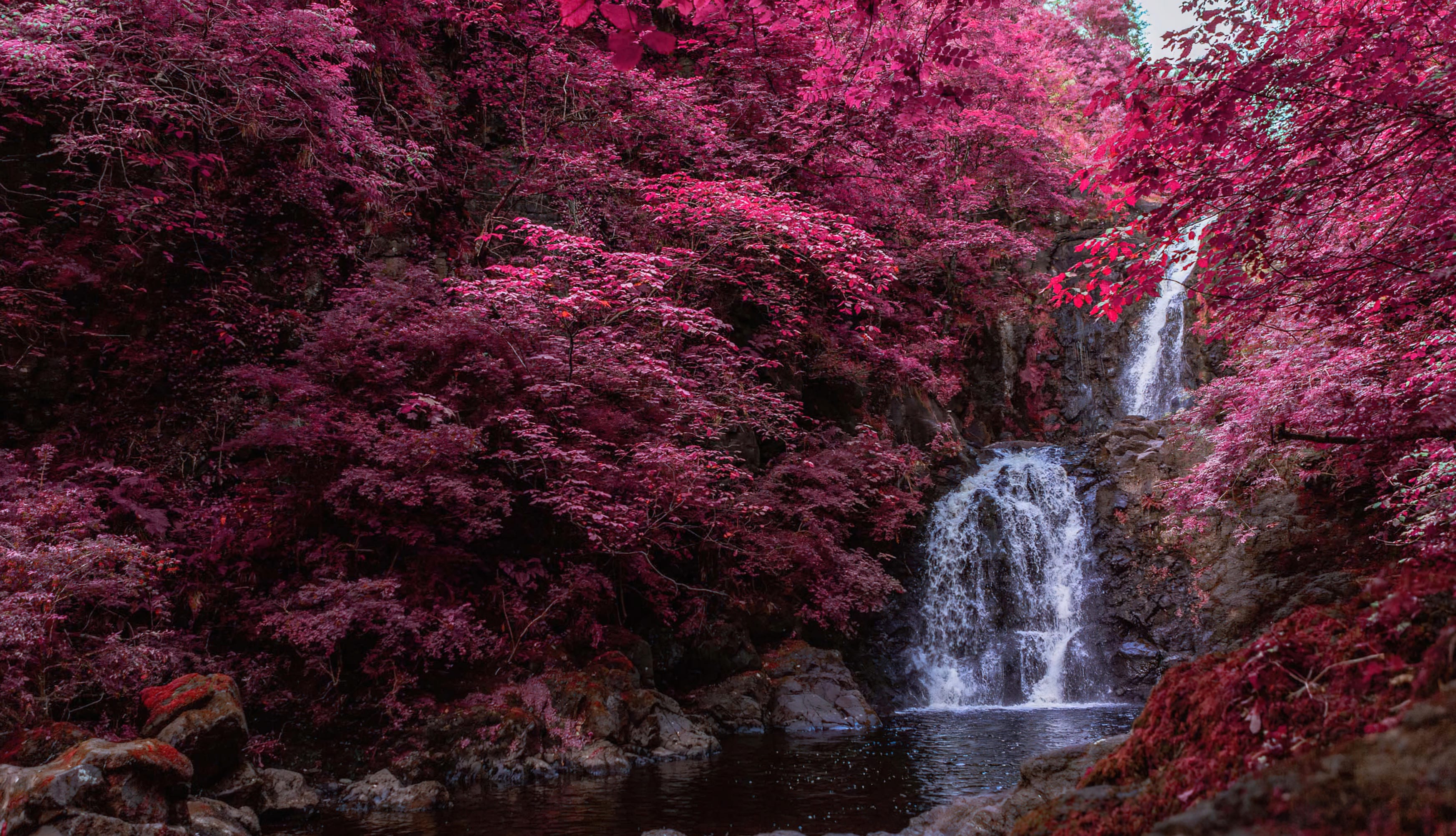 Waterfall Pink aesthetic wallpapers HD quality