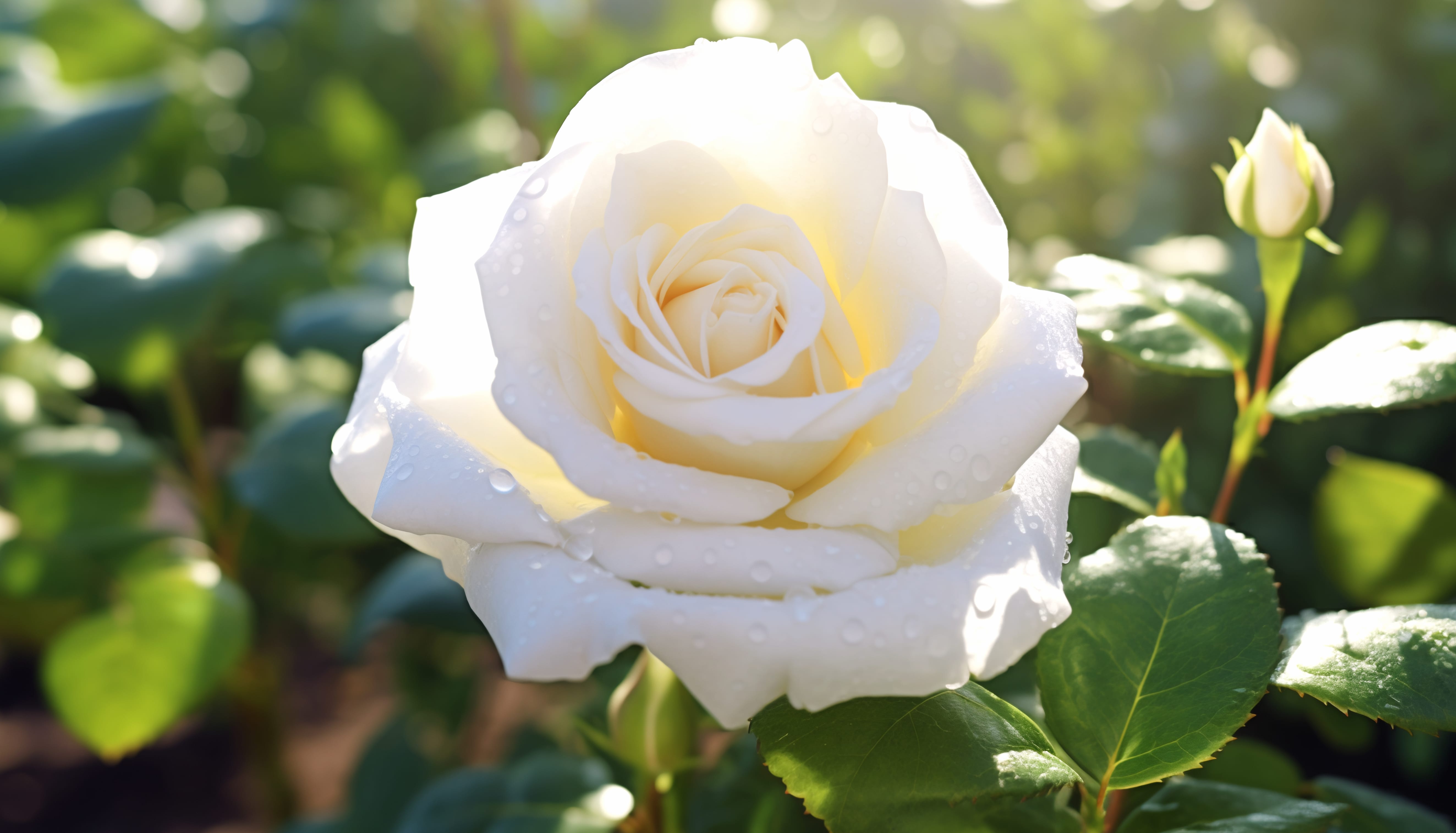 White Rose - Dew-Kissed Floral Elegance wallpapers HD quality