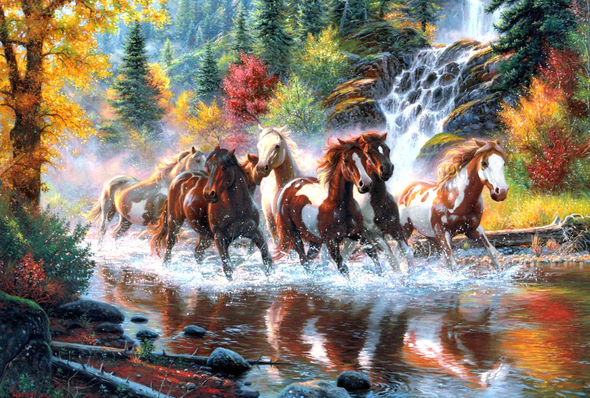 Wild Horses Stream wallpapers HD quality