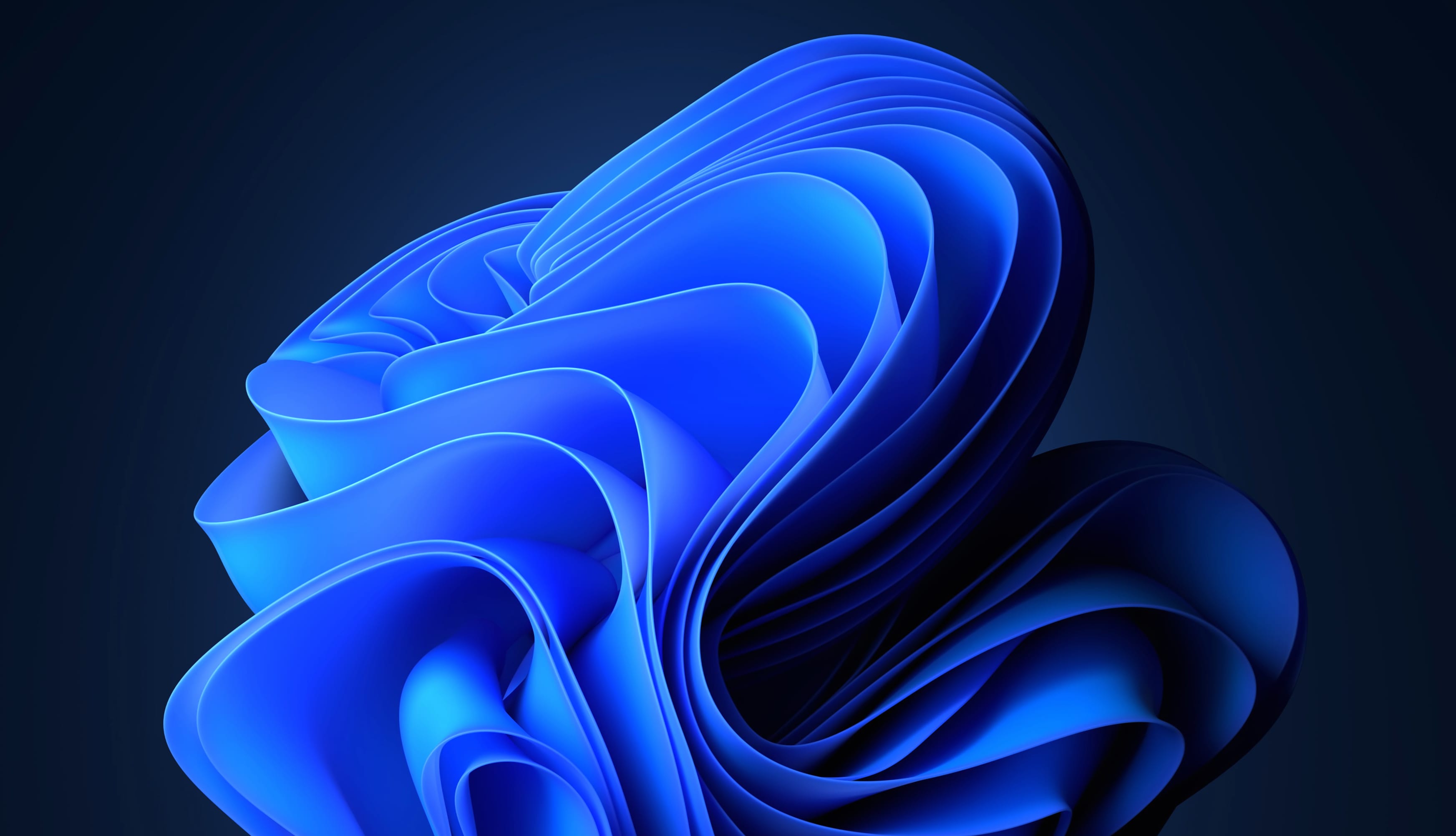 Windows 11 Blue Abstract Dark Mode at 1600 x 1200 size wallpapers HD quality