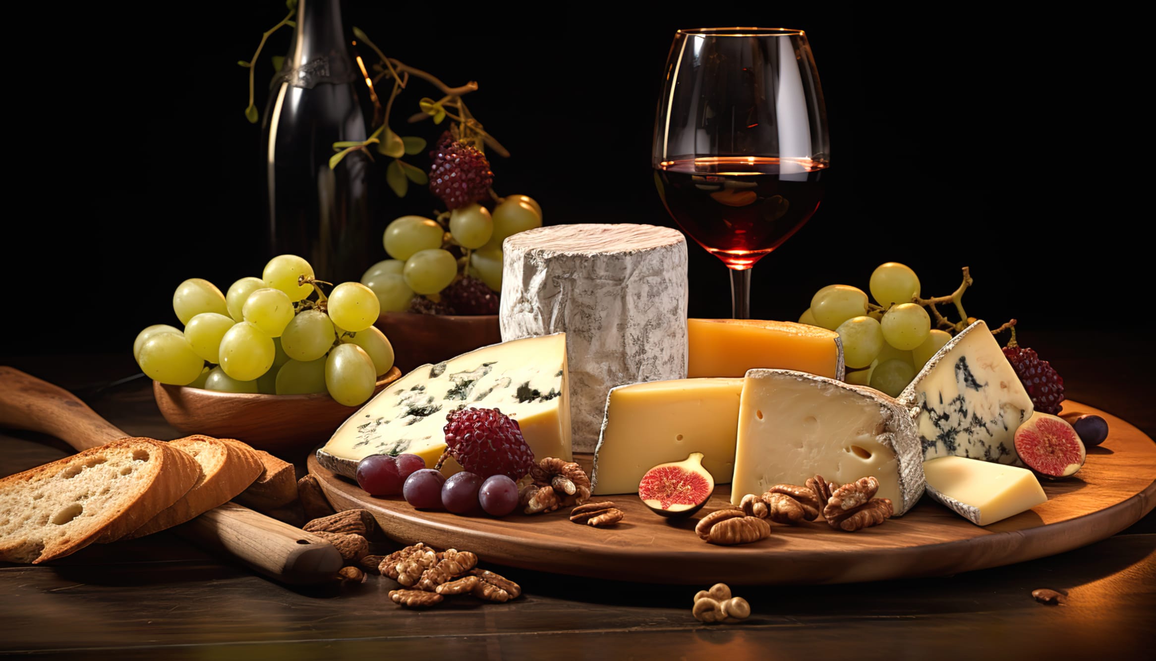 Wine Grapes And Cheese Professional Wallpaper wallpapers HD quality