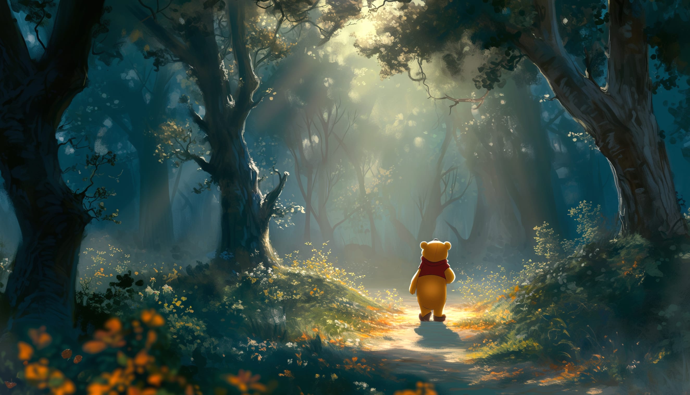 Winnie the Pooh Enchanted Forest at 750 x 1334 iPhone 6 size wallpapers HD quality