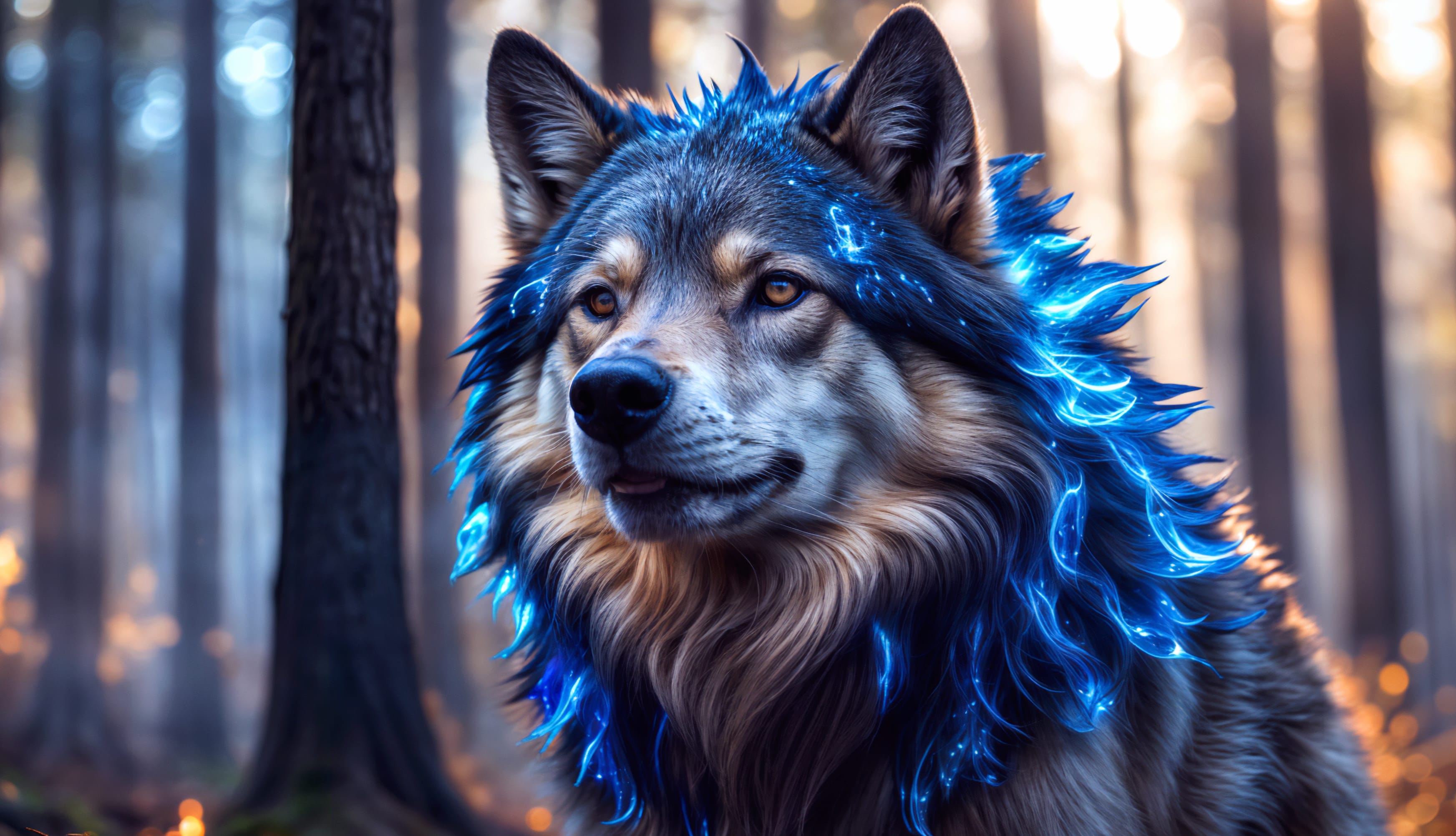 Wolfdog AI art wallpapers HD quality