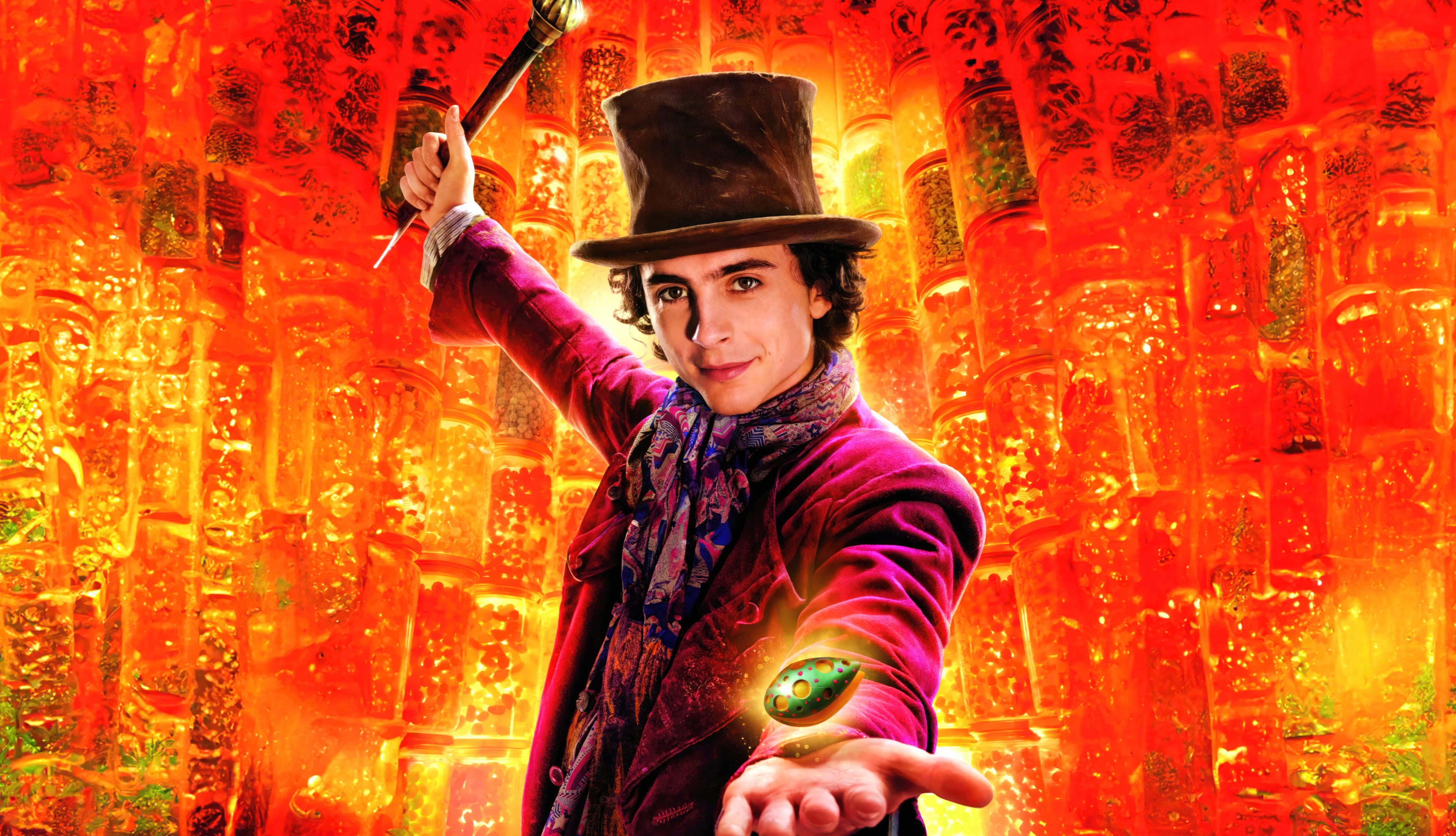 Wonka-Themed Featuring Eccentric Character in Top Hat wallpapers HD quality