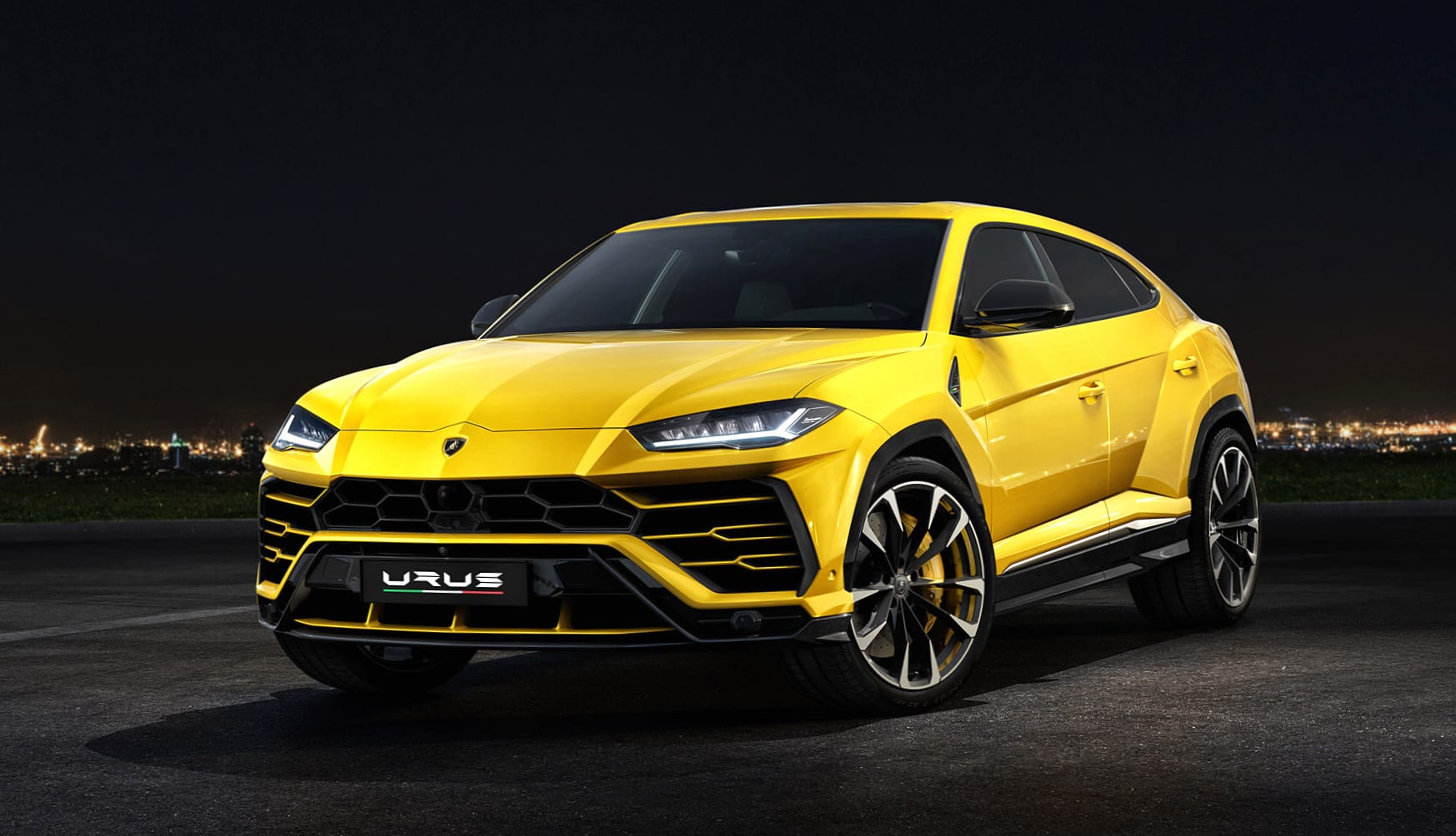 Yellow Lamborghini Urus - wallpapers HD quality