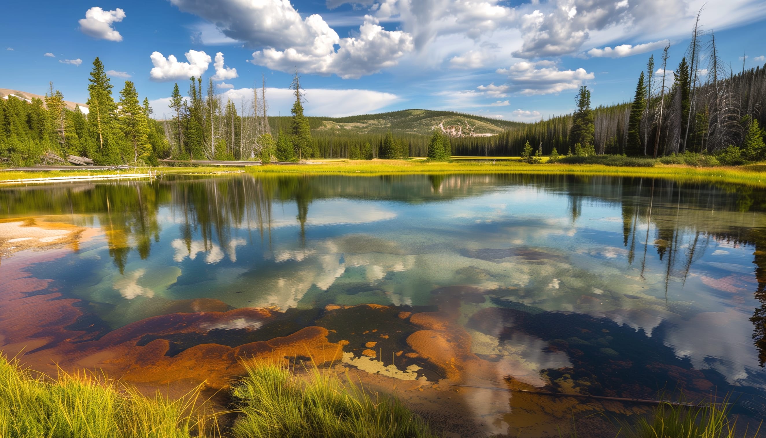 Yellowstone Lake Landscape - Pristine Nature at 1600 x 900 HD size wallpapers HD quality