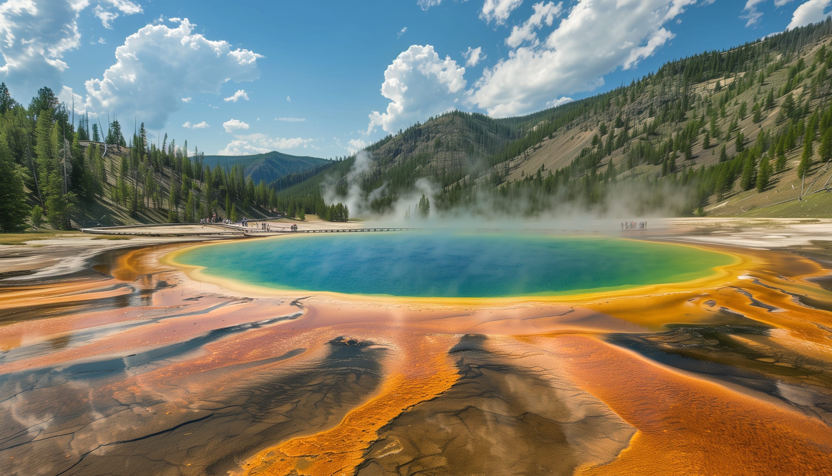 Yellowstone National Park Prismatic Spring wallpapers HD quality