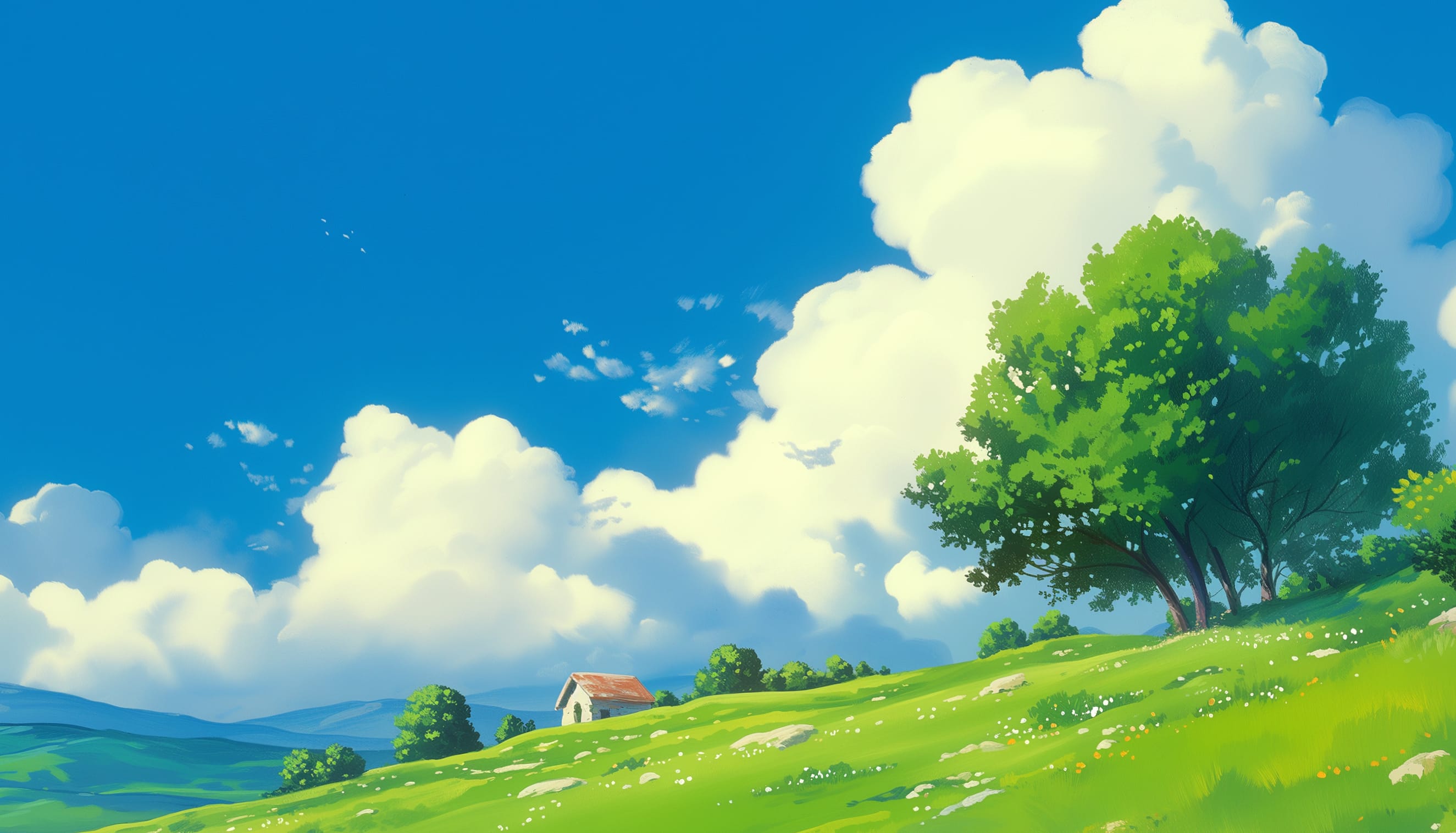 Your Free Ghibli-Inspired XP Landscape Wallpaper at 1920 x 1080 HD size wallpapers HD quality