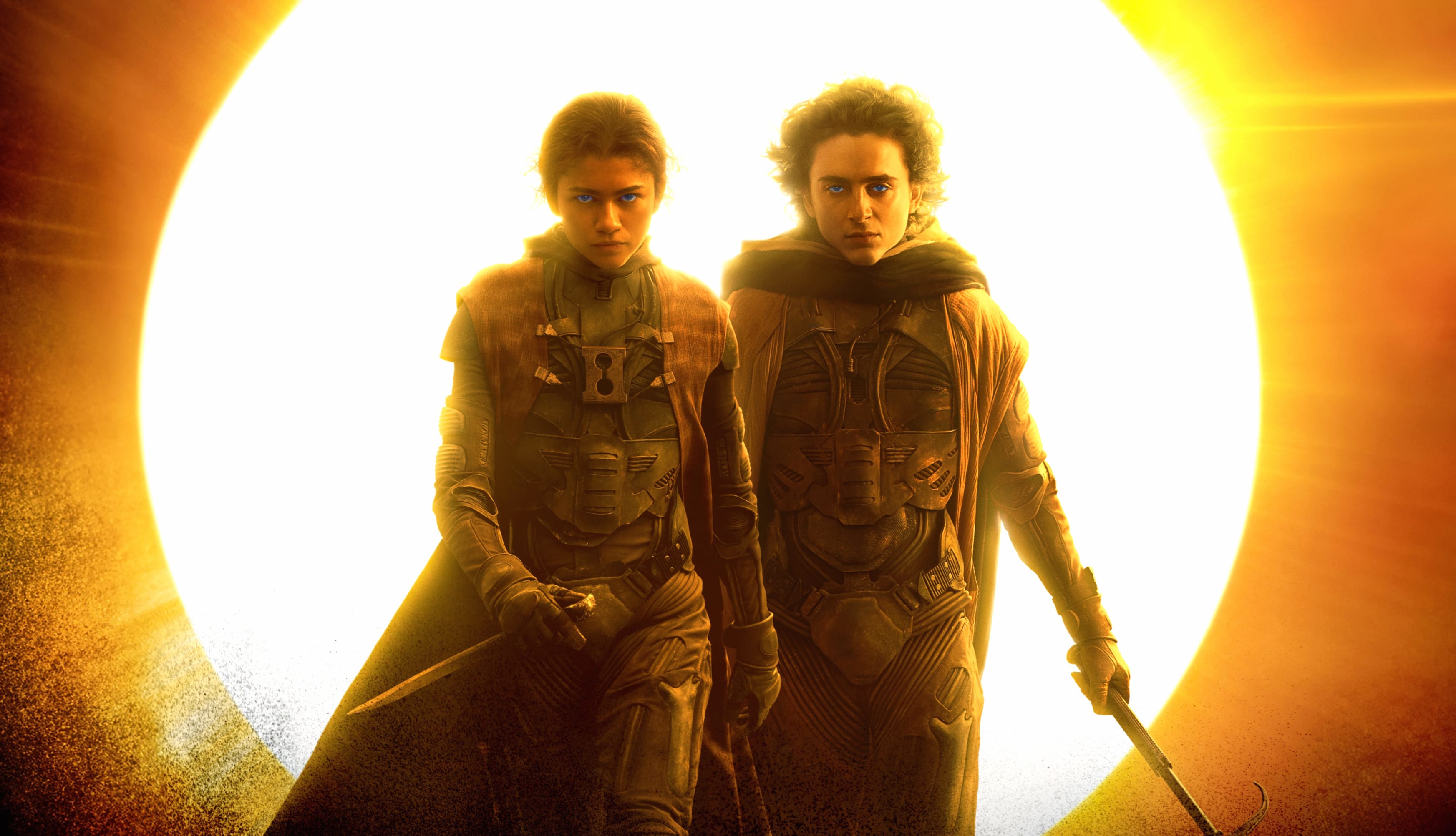 Zendaya & Timothée Chalamet in Dune 2 (2024) at 1920 x 1080 HD size wallpapers HD quality