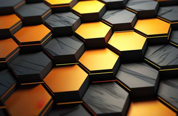 3D Honeycomb Pattern Wallpaper