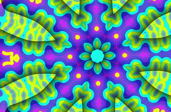 3D Pastel colored Kaleidoscope