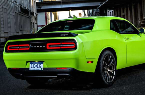 4K Ultra Green Dodge Challenger SRT Hellcat wallpapers hd quality