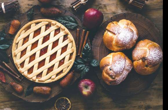 4K Ultra HD Apple Pie Pastry Still Life