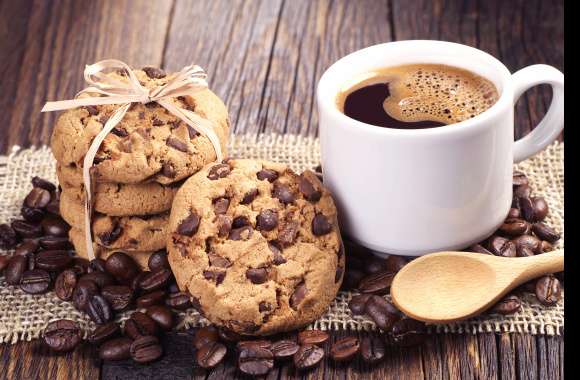 4K Ultra HD Coffee & Chocolate Chip Cookie Delight