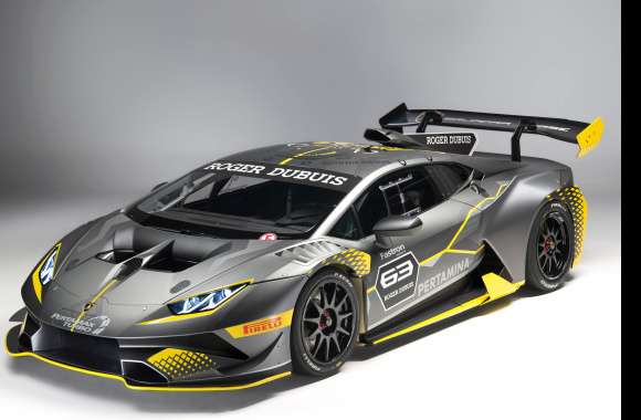 4K Ultra HD Lamborghini Huracan Race Car Wallpaper