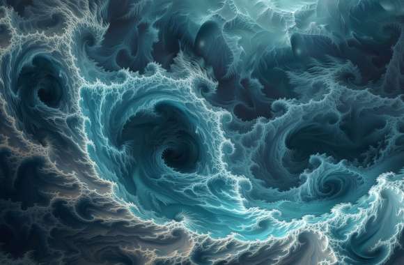 Abstract Ocean Wave Fractal