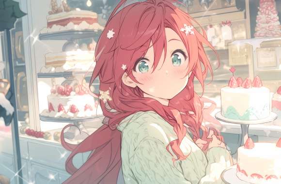Adorable Anime Girl in a Bakery - 8k Ultra