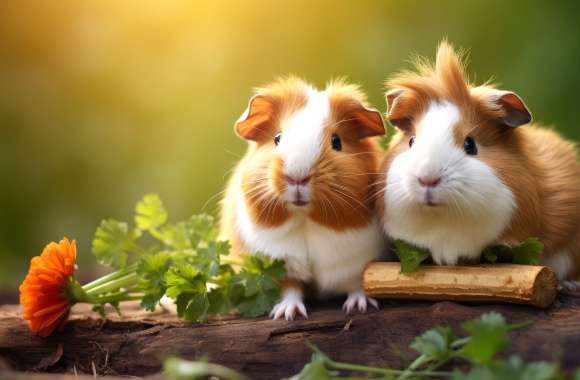 Adorable Guinea Pigs AI Art