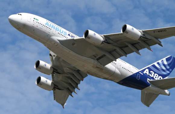 Airbus A380 in Flight -