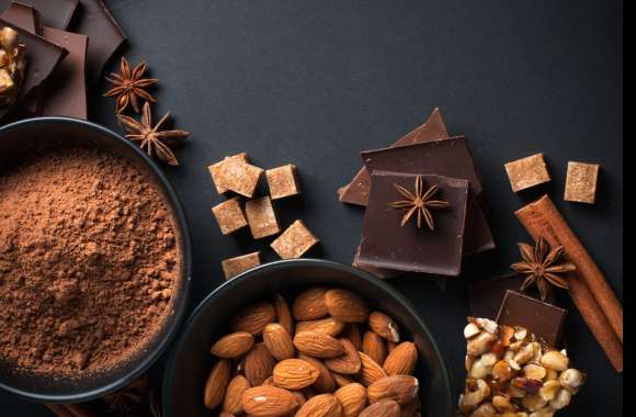 Almond Star Anise Sugar Cinnamon Food Chocolate