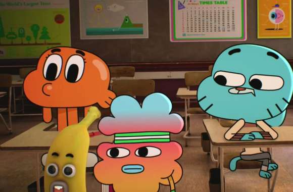 Amazing World of Gumball - Gumball & Darwin Classroom Scene