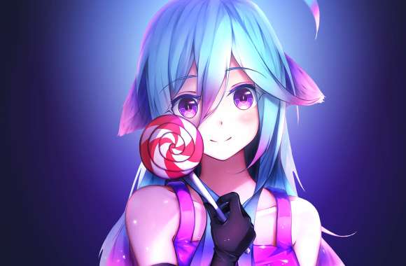 Anime girl Lollipop